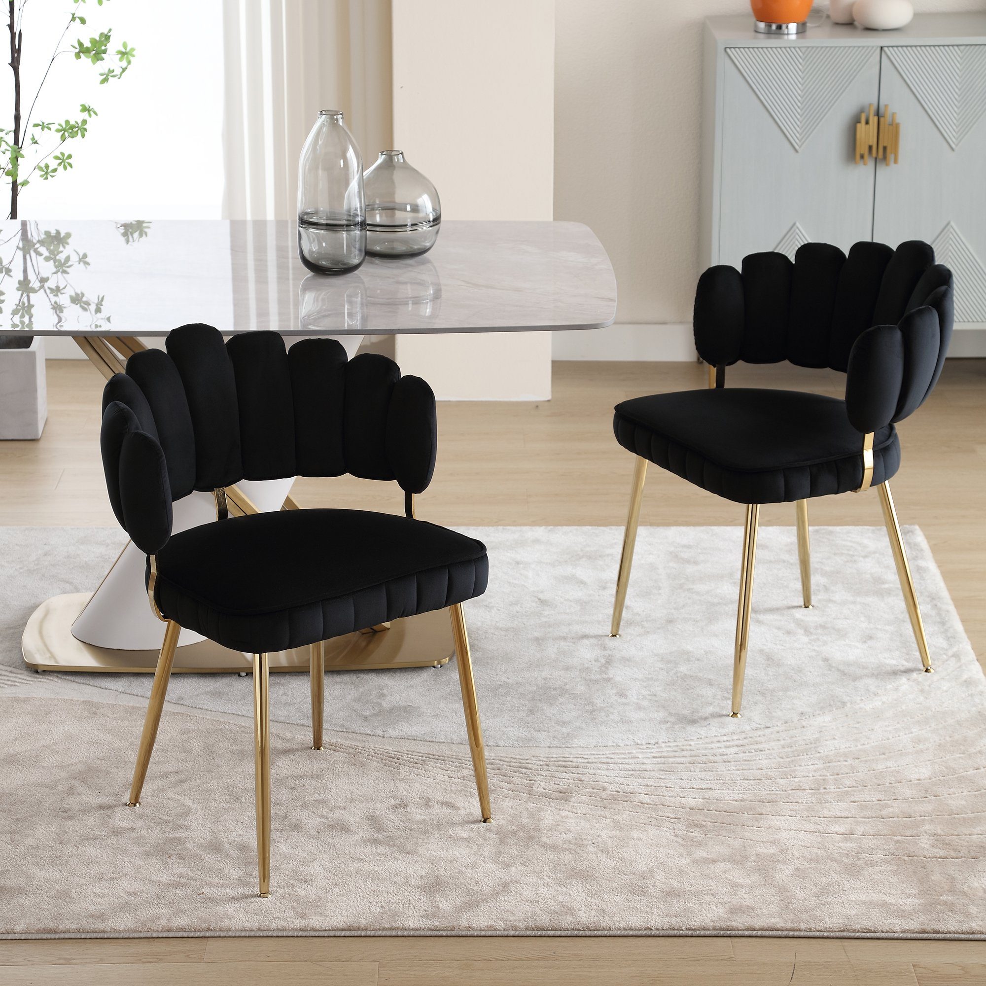 Celya Esszimmerstuhl Samt 2er Set, Freizeit günstig online kaufen