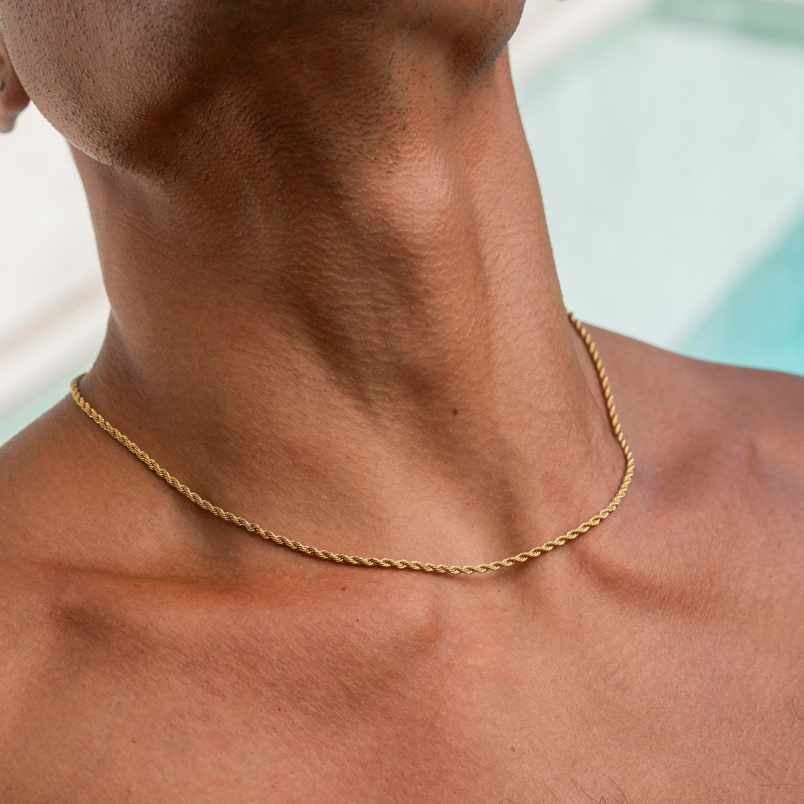 Made by Nami Silberkette Gekordelte Edelstahlkette für Herren 50 cm Lang, W günstig online kaufen