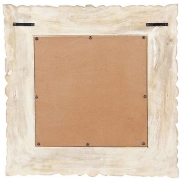 furnicato Wandspiegel Spiegel Weiß 50x50 cm Mango Massivholz