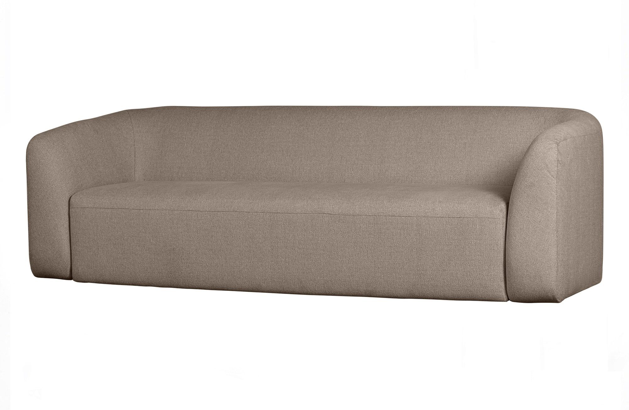 BePureHome Sofa Sofa Sloping 3-Sitzer - Chenille - Light Brown Melange, freistellbar