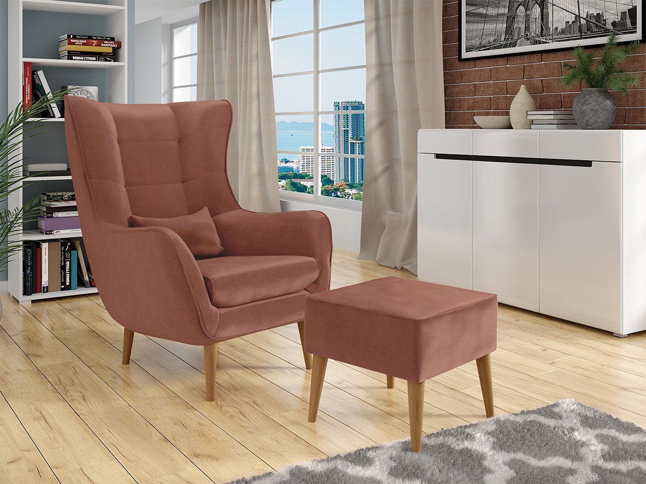 MIRJAN24 Sessel Estjano mit Fußbank (2er-Set), günstig online kaufen