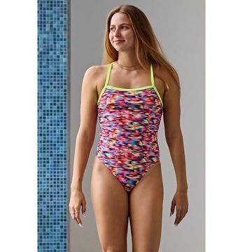 Funkita Badeanzug Go Gammon für Damen chlorresistent schnelltrocknend UV Schutz 50+