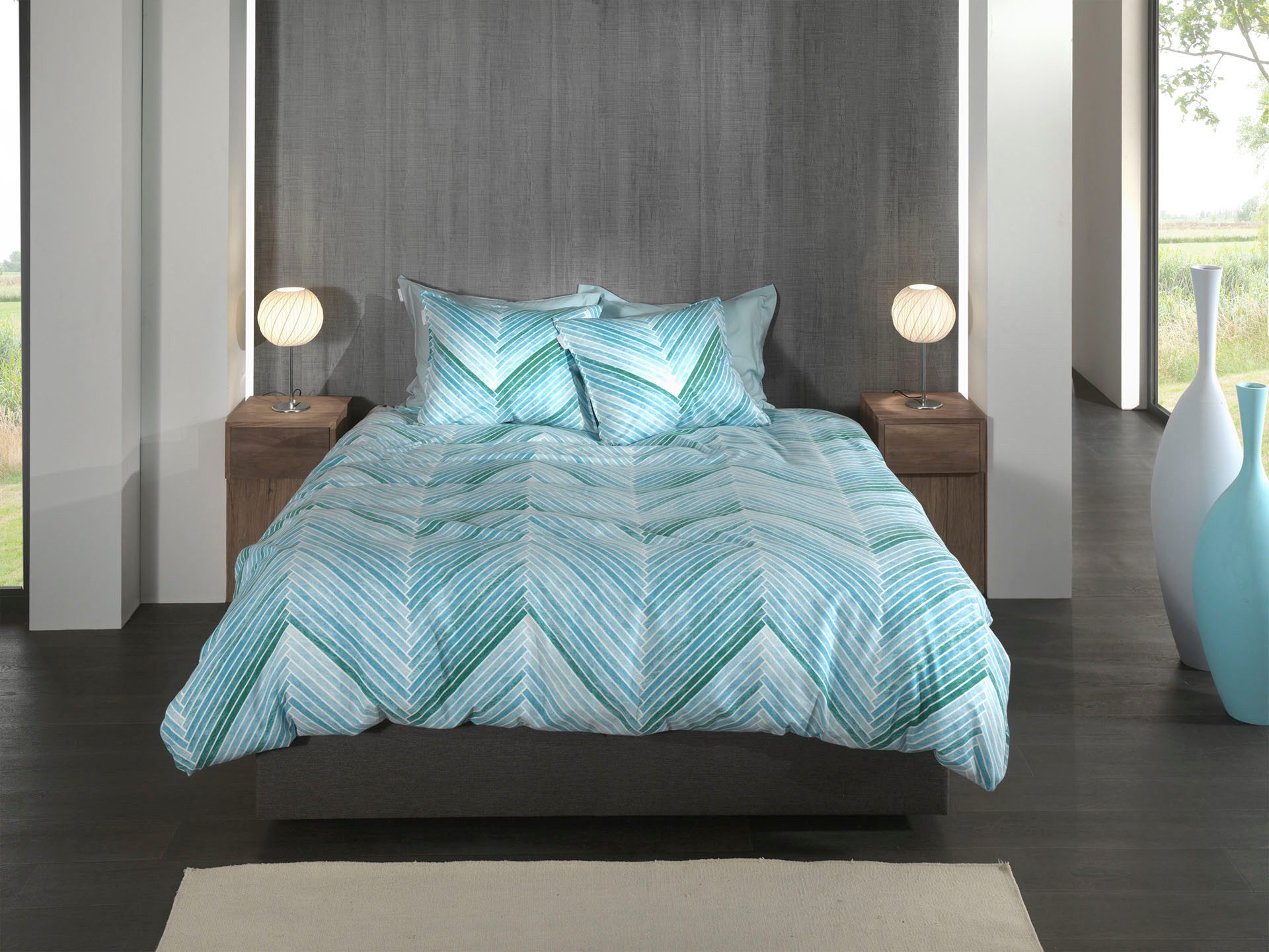 Heckett and Lane Bettwäsche Vita, Flanell, 2 teilig, Streifen Design, 100% Baumwolle ab 135x200 cm.