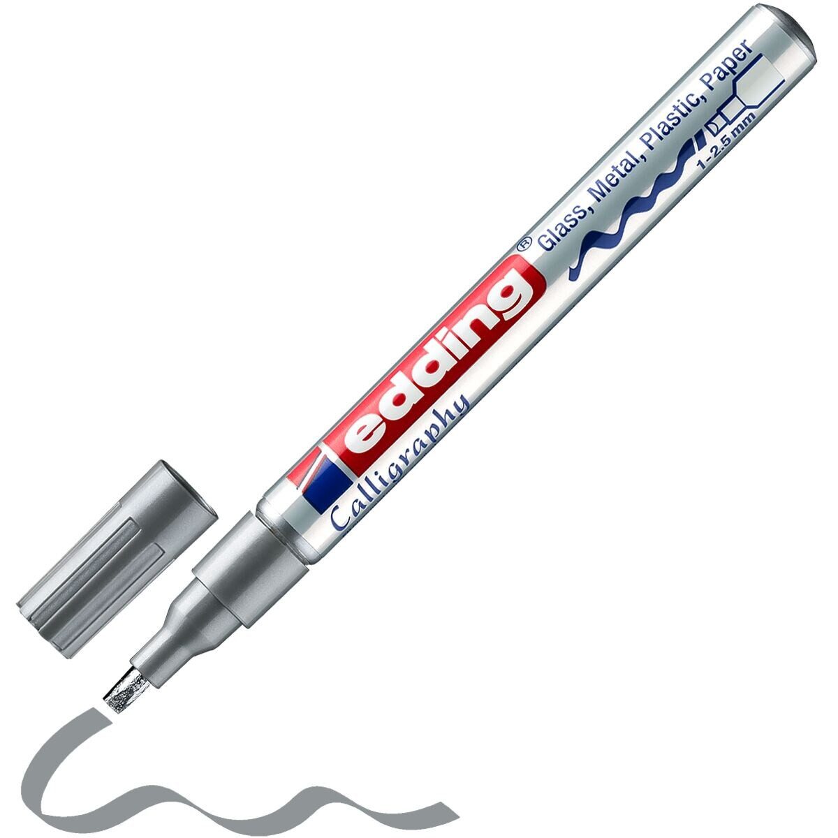 edding Lackmarker 753, mit Kalligrafiespitze, Strichstärke ca. 1-2,5 mm, wasserfest