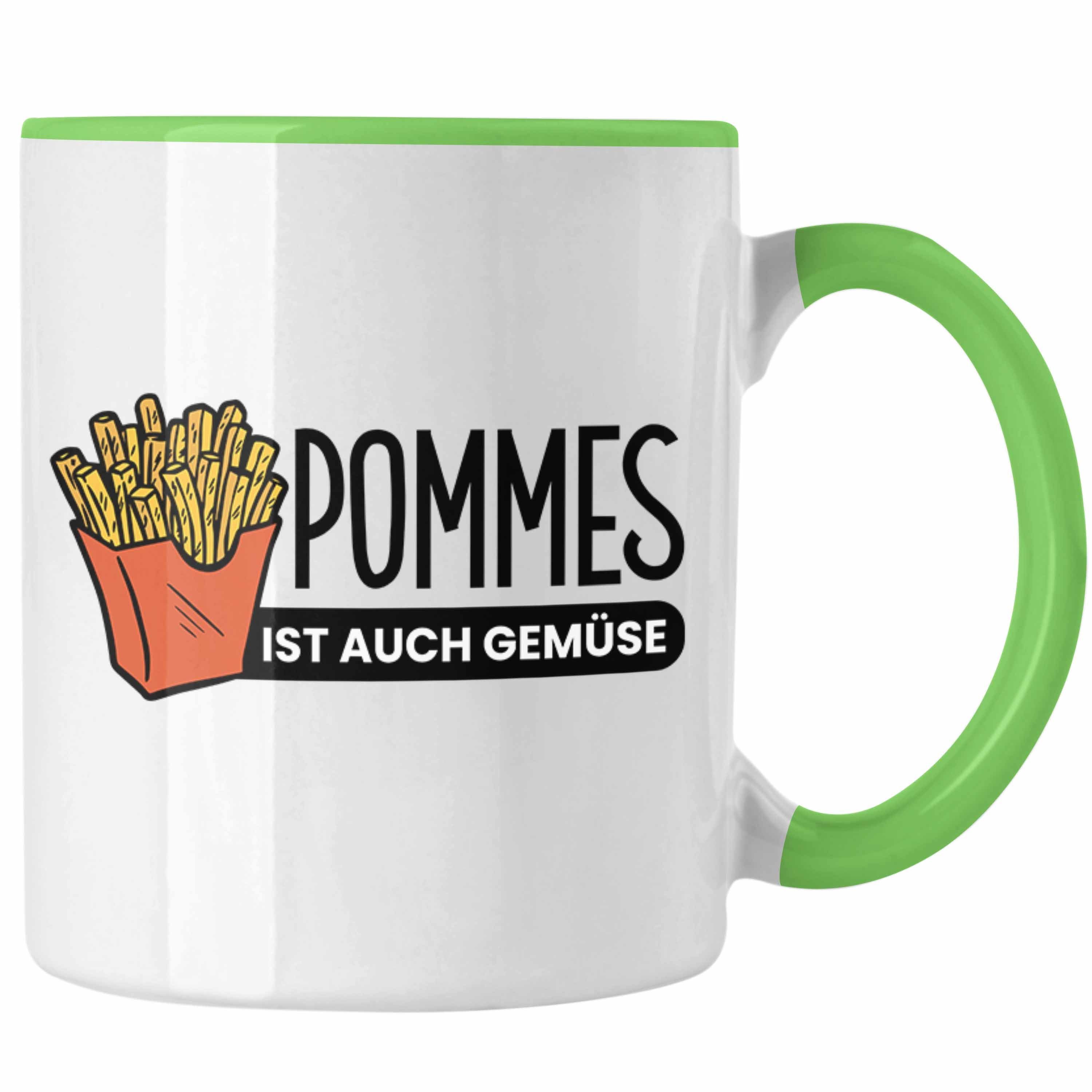 Tasse Pommes-Liebhaber Auch Gemüse" mit Ist Tasse Lustige "Pommes Grün Spruch Trendation