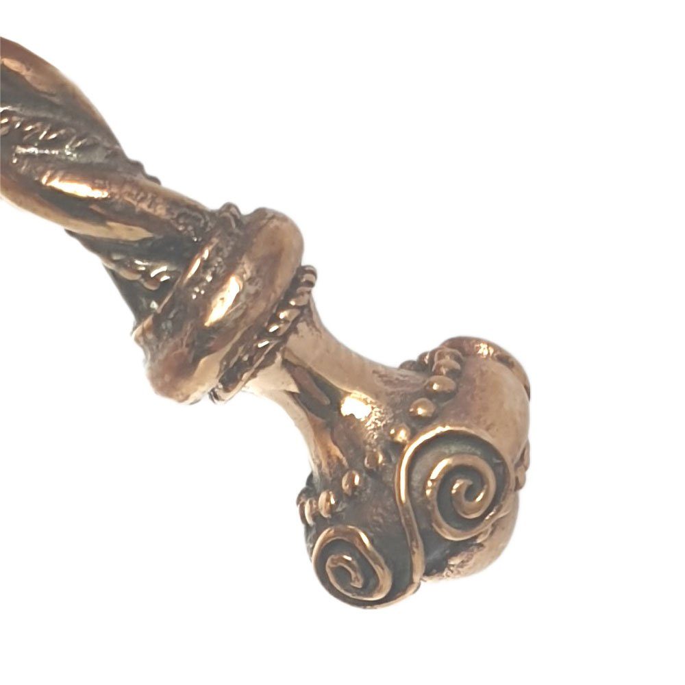 HOPLO Goldkette Keltischer Frauen Torques Frauen Halsreif Handarbeit Bronze 12,5 cm