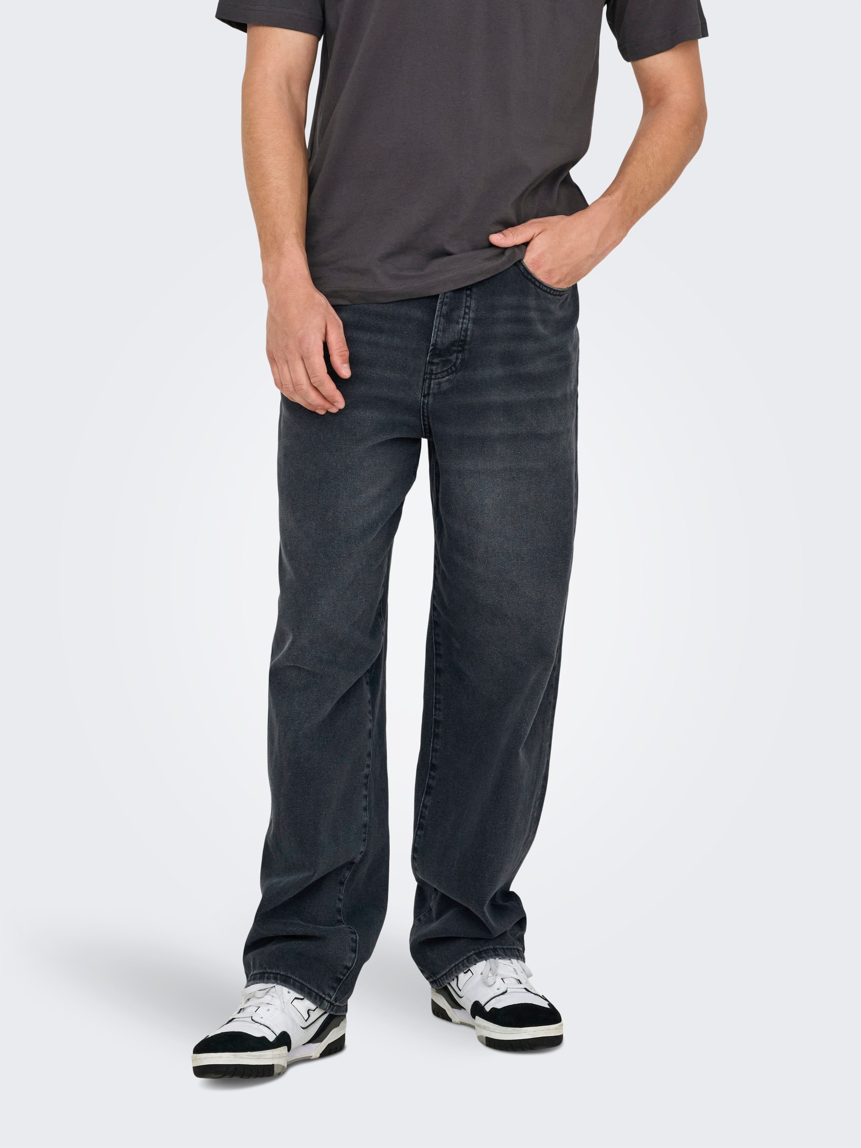 ONLY & SONS Relax-fit-Jeans ONSFADE LOOSE BOX TAI DNM MU OTL Baumwolle, rel günstig online kaufen