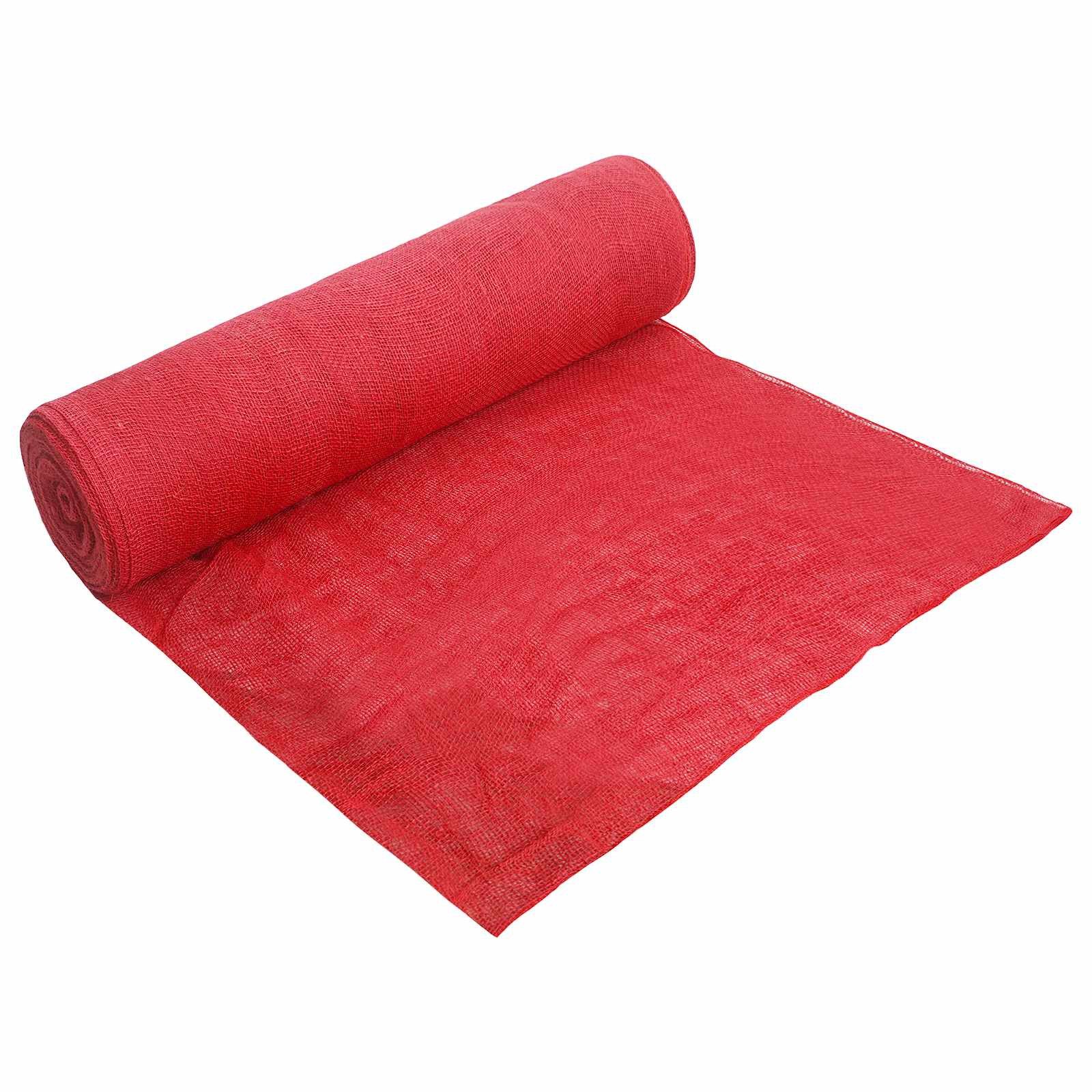 vidaXL Hängedekoration Juterolle 200 x 5000 cm Rot (1 St)
