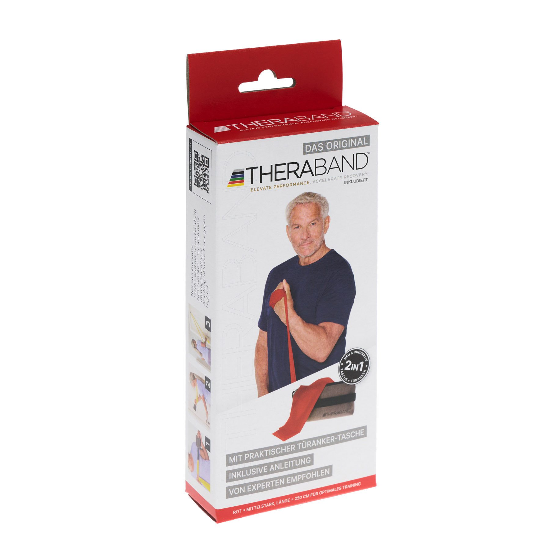 TheraBand Gymnastikband Übungsband 2,50m mittel stark, rot
