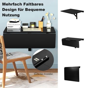 COSTWAY Klapptisch Wandtisch Wandmontage, 80 x 60 cm, klappbar