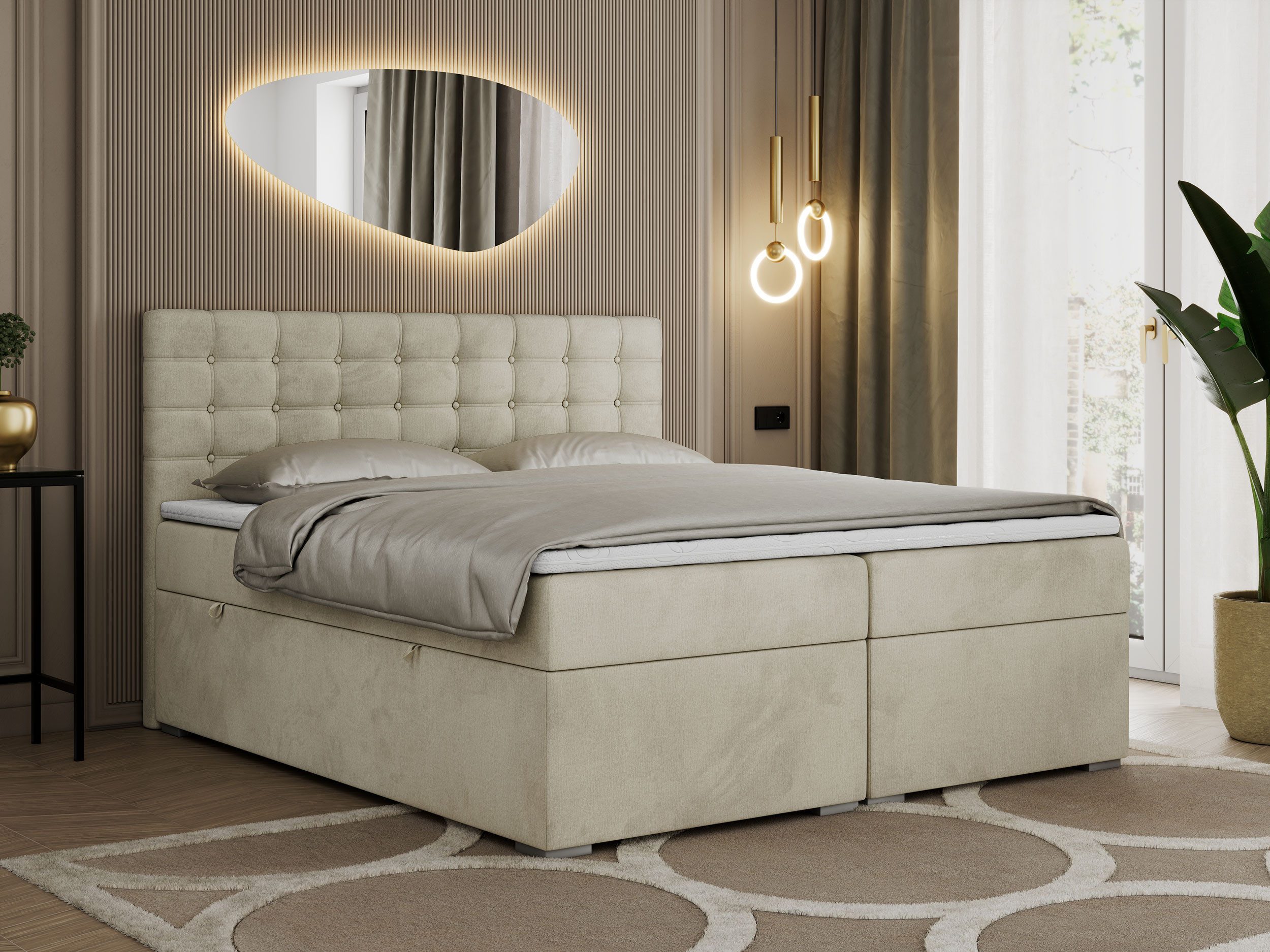 MKS MÖBEL Boxspringbett SUSAN (Set, Packung, günstig online kaufen