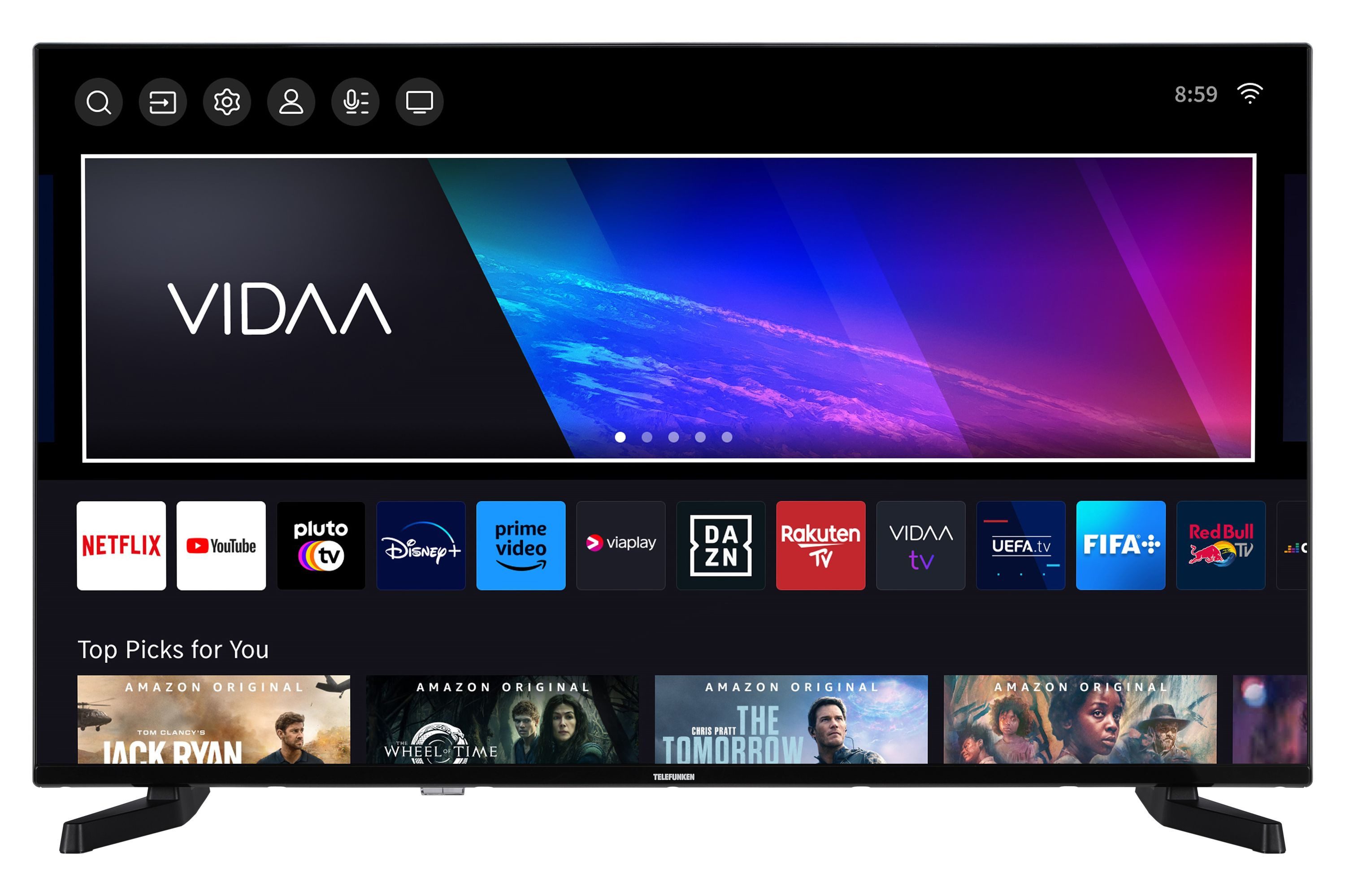 Telefunken D43U790B2CW LCD-LED Fernseher (108 cm/43 Zoll, 4K Ultra HD, VIDAA Smart TV, VIDAA Smart TV, HDR Dolby Vision, Triple-Tuner, 6 Monate HD) ! RABATT: 19.79% Telefunken D43U790B2CW LCD-LED Fernseher (108 cm/43 Zoll, 4K Ultra HD, VIDAA Smart TV, VIDAA Smart TV, HDR Dolby Vision, Triple-Tuner, 6 Monate HD) ! RABATT: 19.79%