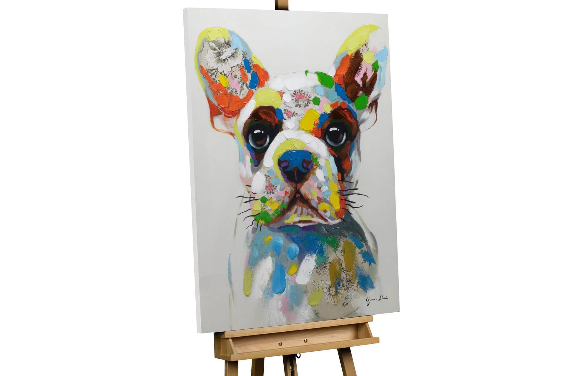 KUNSTLOFT Gemälde »Der bunte Hund«, handgemaltes Bild auf Leinwand online  kaufen | OTTO