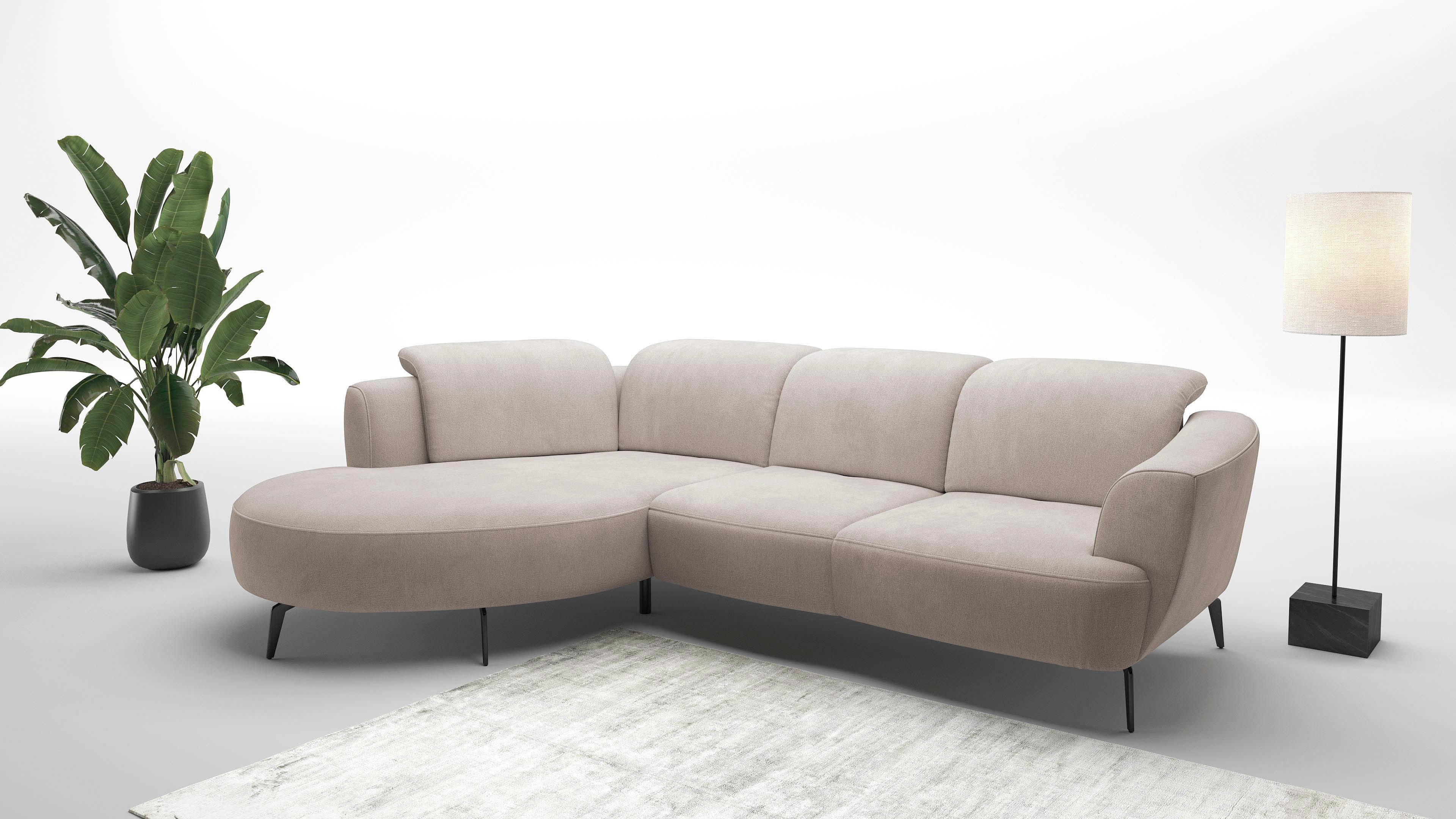 sit&more Ecksofa Zoe, ink.Sitztiefenverstellung, wahlweise mit Kopfteilverstellung