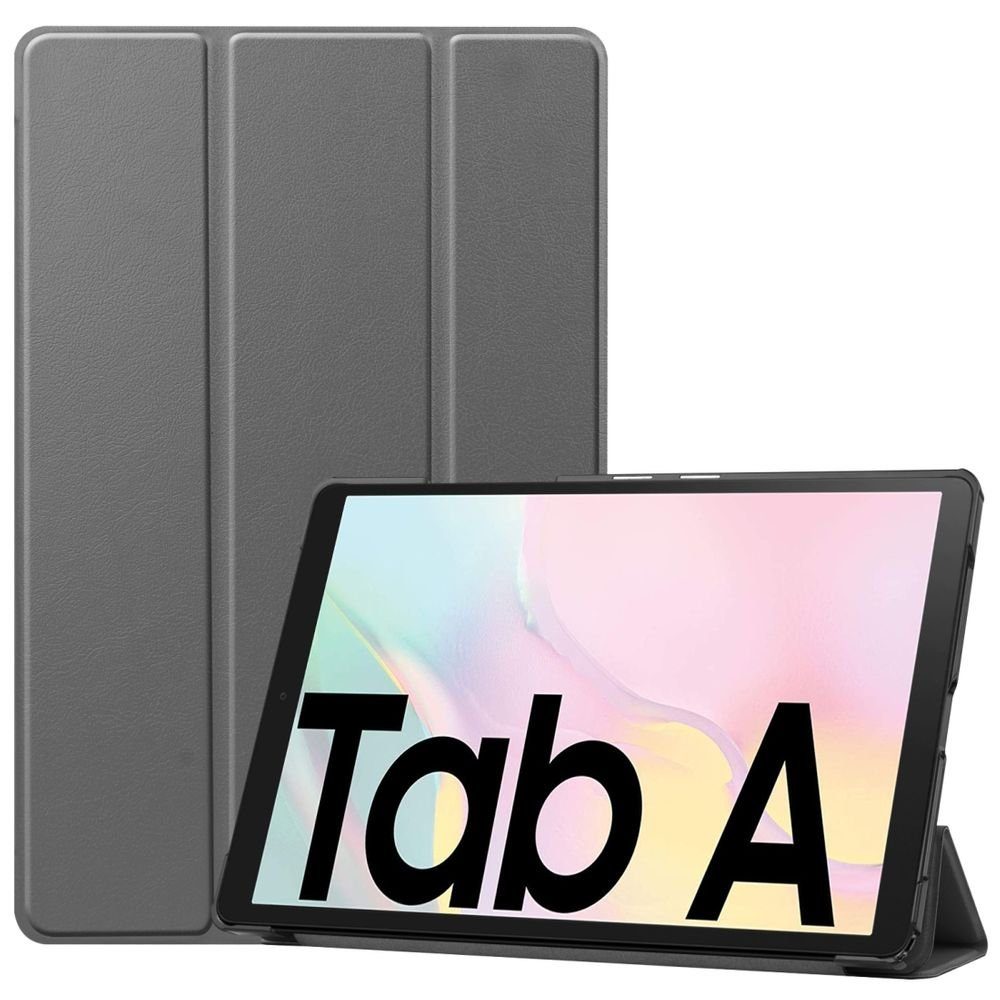 Wigento Tablet-Hülle Premium Smartcover Grau Tasche Etuis Hülle für Samsung Galaxy Tab A7 T500 / T505 2020