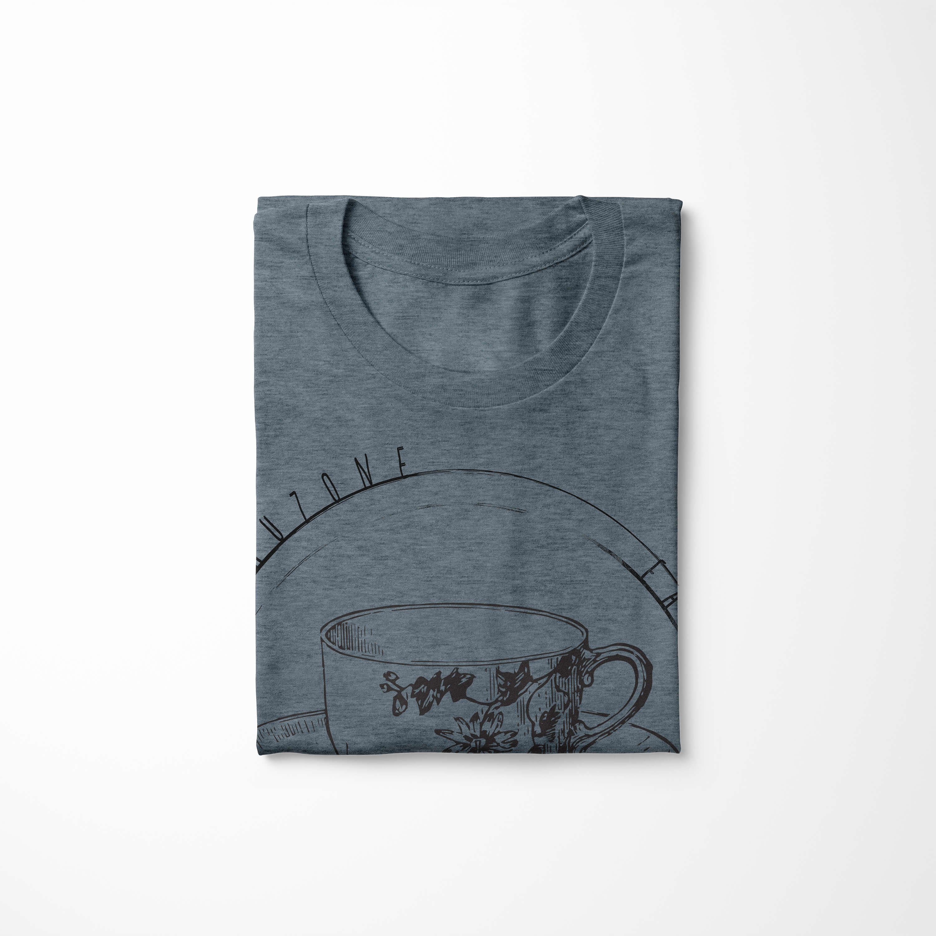 Sinus Herren T-Shirt Indigo Vintage Tasse Art T-Shirt