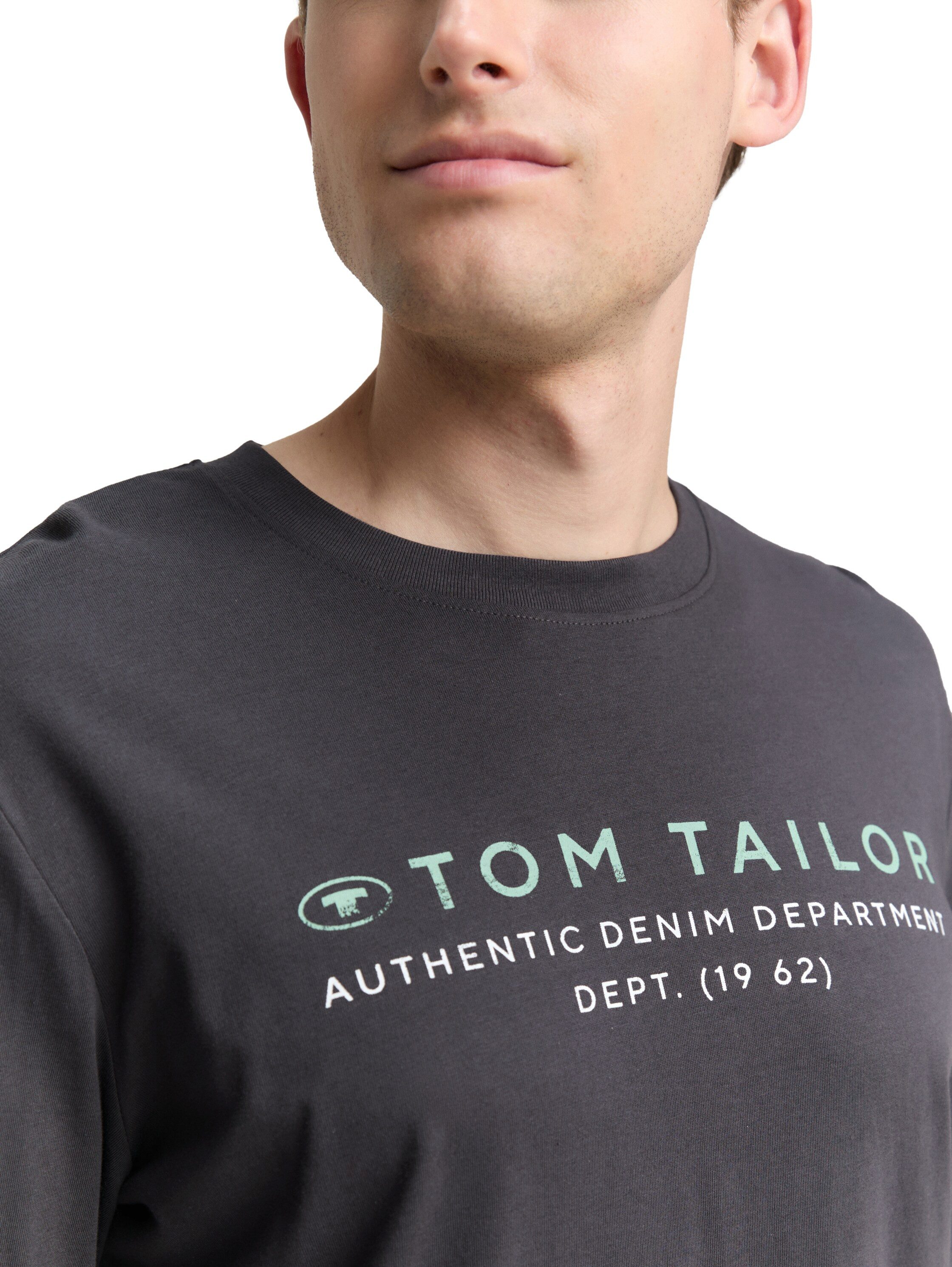TOM TAILOR Langarmshirt mit Logo Print