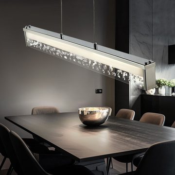 etc-shop LED Pendelleuchte, LED-Leuchtmittel fest verbaut, Warmweiß, Hängeleuchte Wohnzimmer, Höhenverstellbar Pendelleuchte