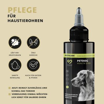 Peticare Ohrenreiniger Ohrreiniger, Ohrpflege Lotion für Haustiere - petDog Health 2110, 100-tlg.