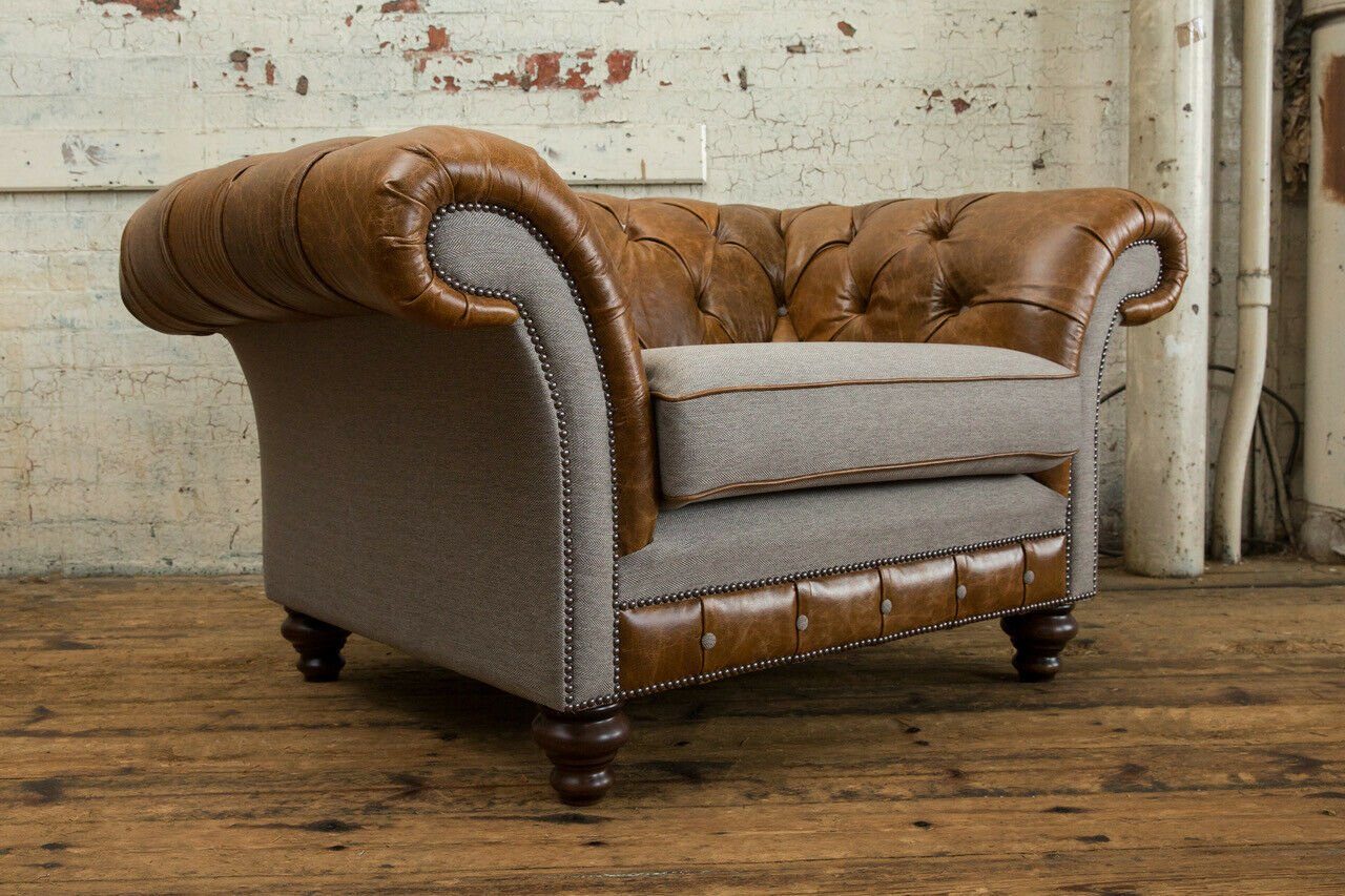 JVmoebel Chesterfield-Sessel, Chesterfield Sessel 1,5 Sitzer Design