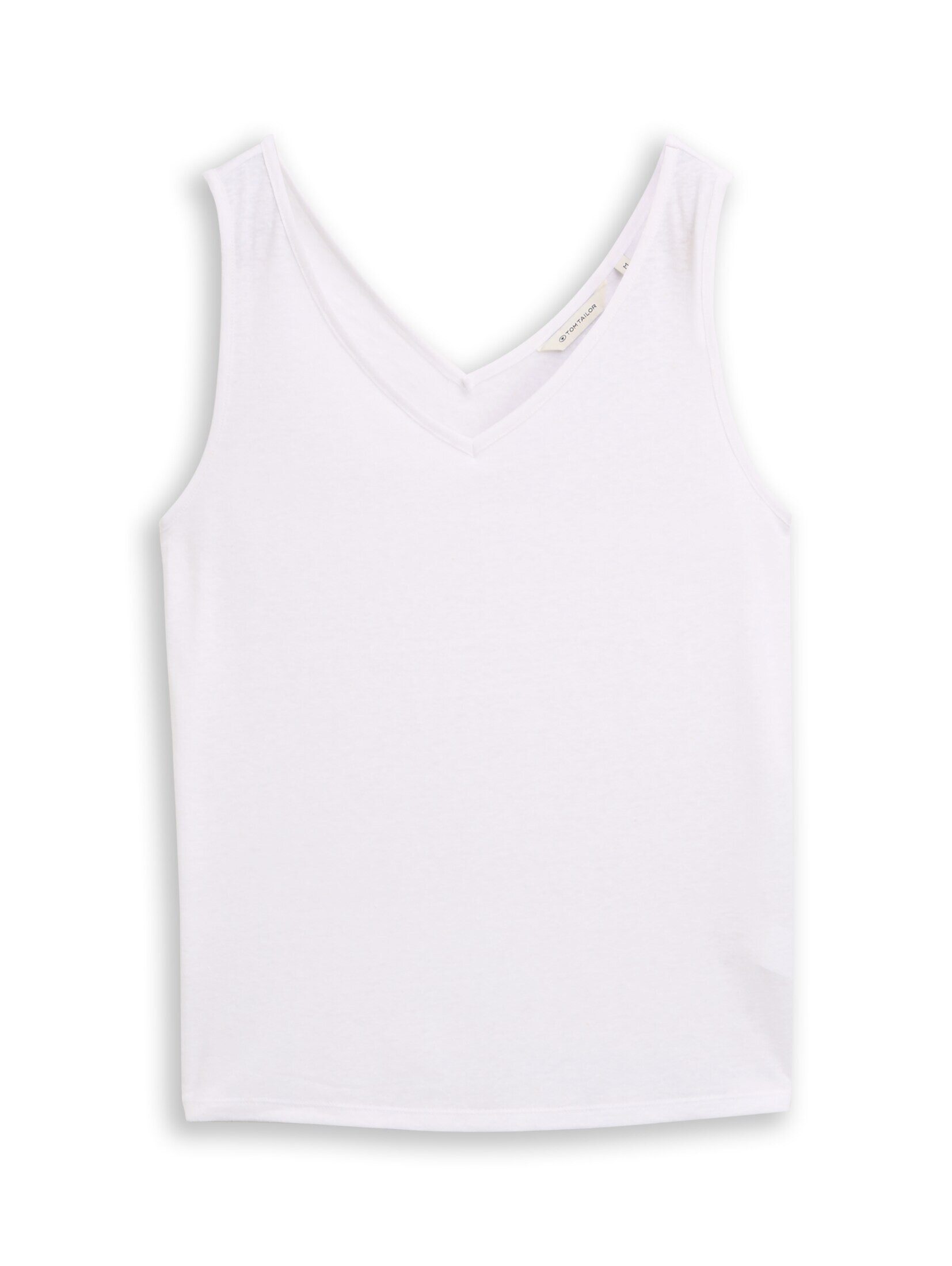 TOM TAILOR Trägertop T-Shirt Top mit Leinenanteil