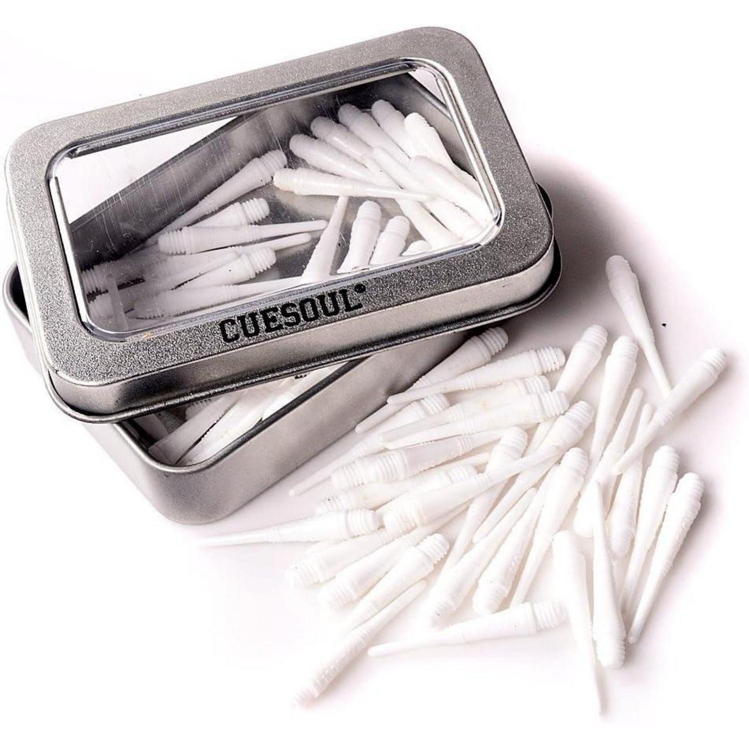 LuxusKollektion Softdarts Soft Dartpfeil Spitzen 100er Packung CSSTP004 Weiß 2BA-Größe