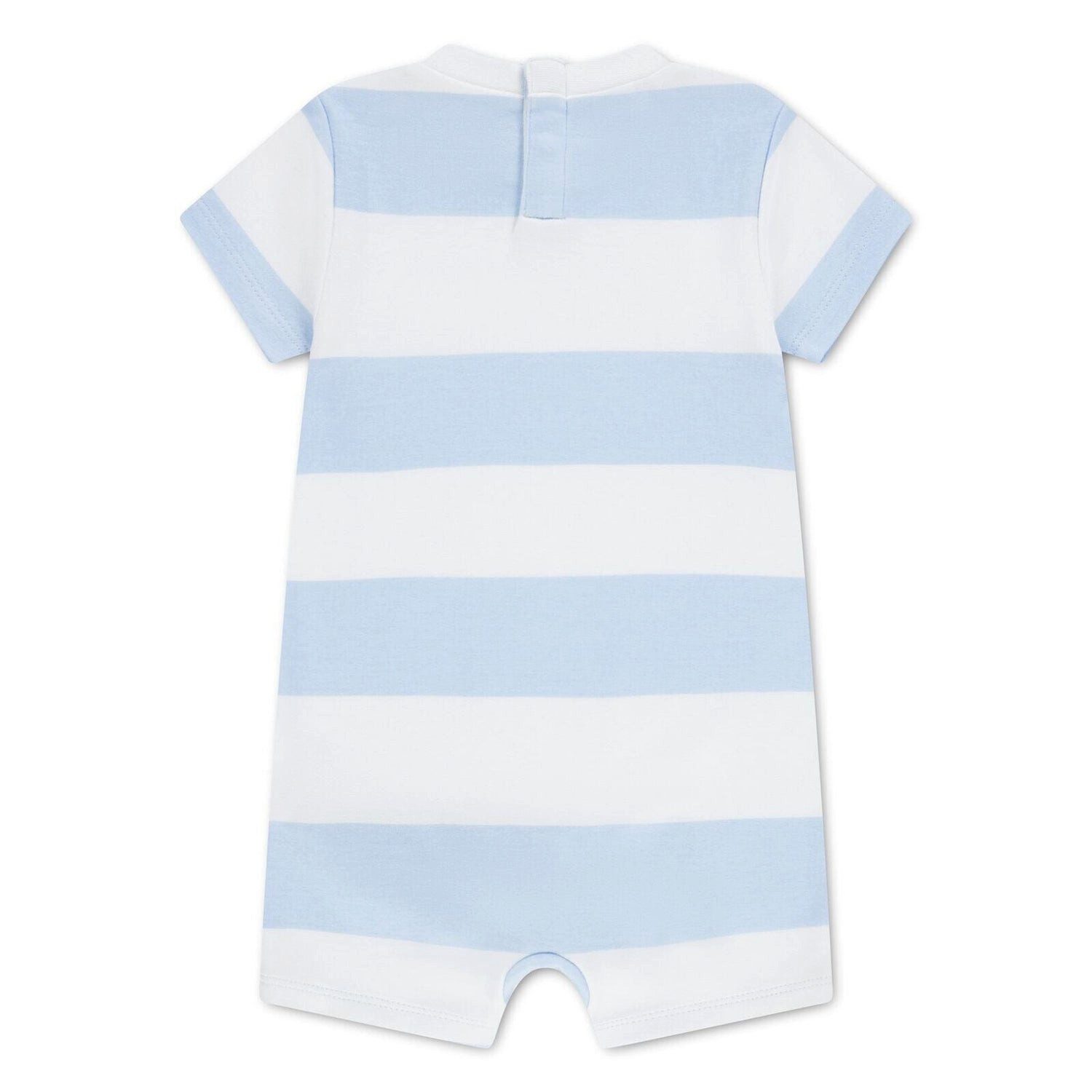 Lacoste Strampler Lacoste Baby Strampler aus gestreiftem Interlock in Hellblau