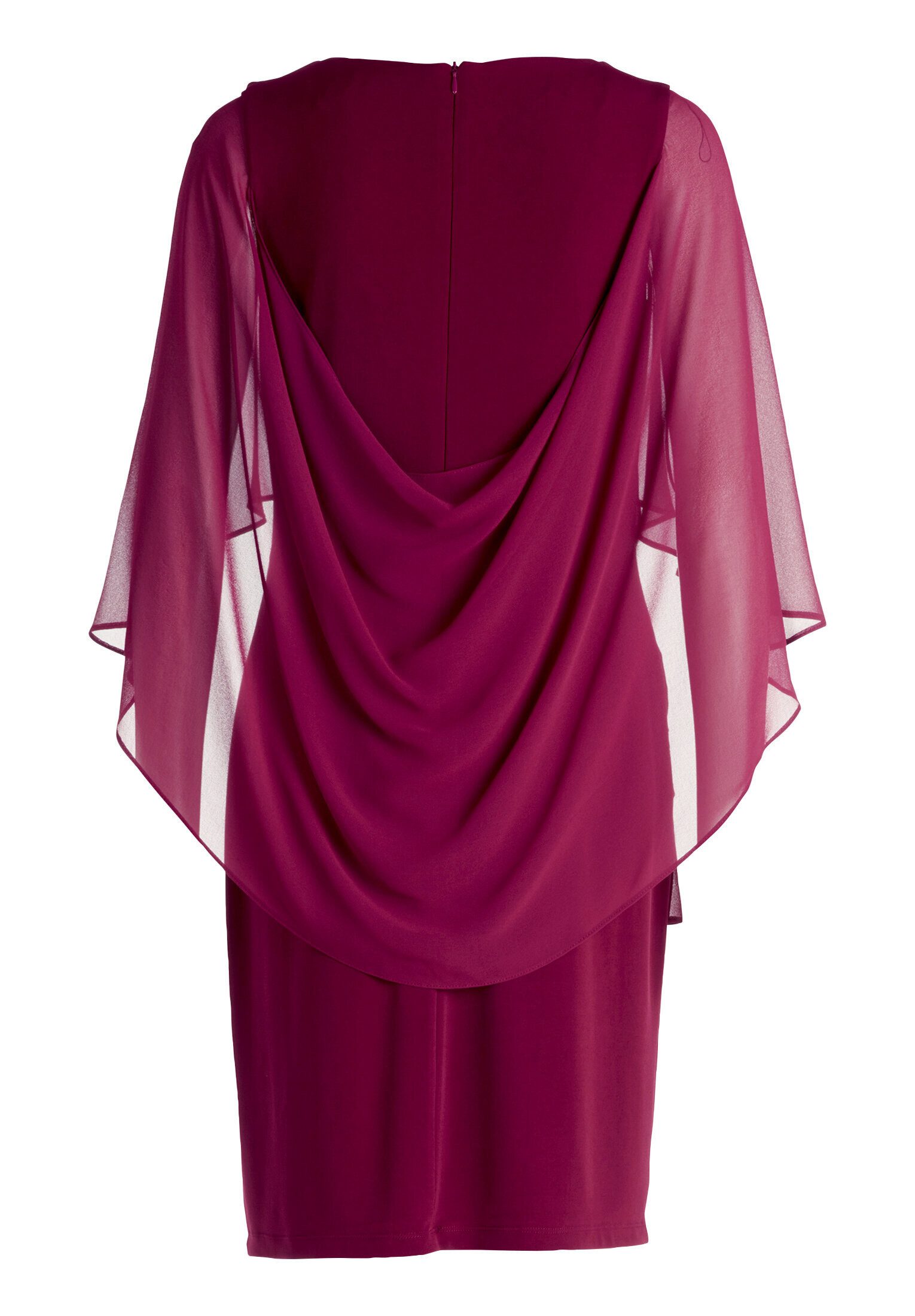 Vera Mont Cocktailkleid Damen mit Raffung Materialmix