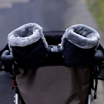Intirilife Handwärmer, Handwärmer Handschuhe mit Fleece für Buggy Kinderwagen Universalgröße