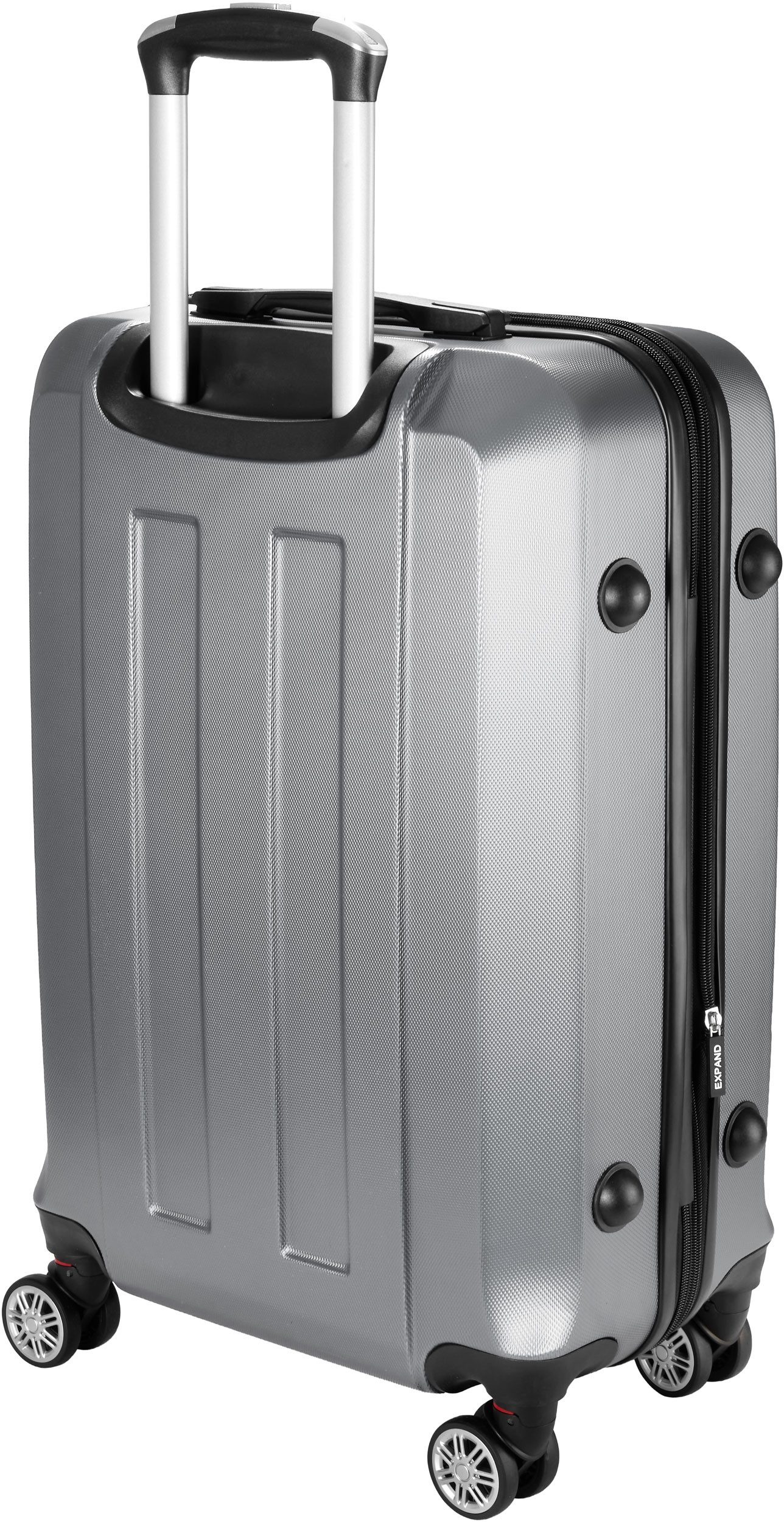BRUBAKER Koffer Hartschalenkoffer New York - Erweiterbarer Hartschalen Reisekoffer, 4 Rollen, XL Rollkoffer mit Zahlenschloss, 4 Rollen und Teleskopgriff - ABS