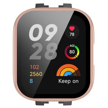 Wigento Smartwatch-Hülle Full TPU Watch Rosa für Xiaomi Redmi Watch 3 Cover Etuis Schutzhülle