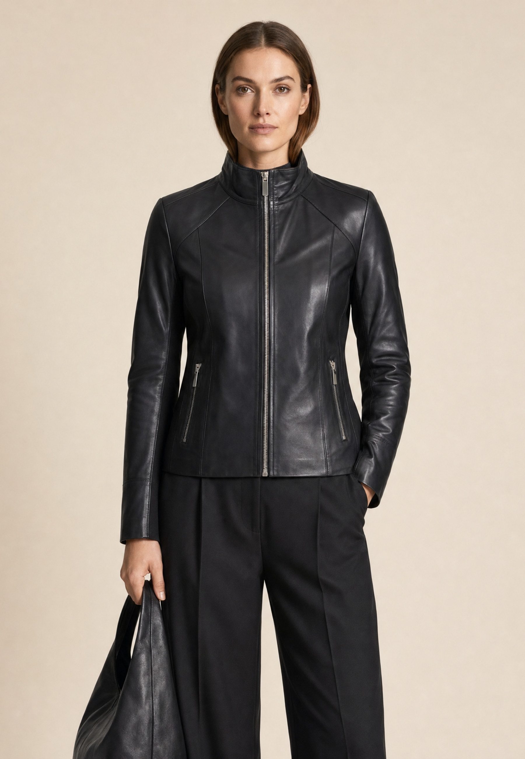 RICANO Lederjacke Lea Hochwertiges Lamm-Nappa-Leder