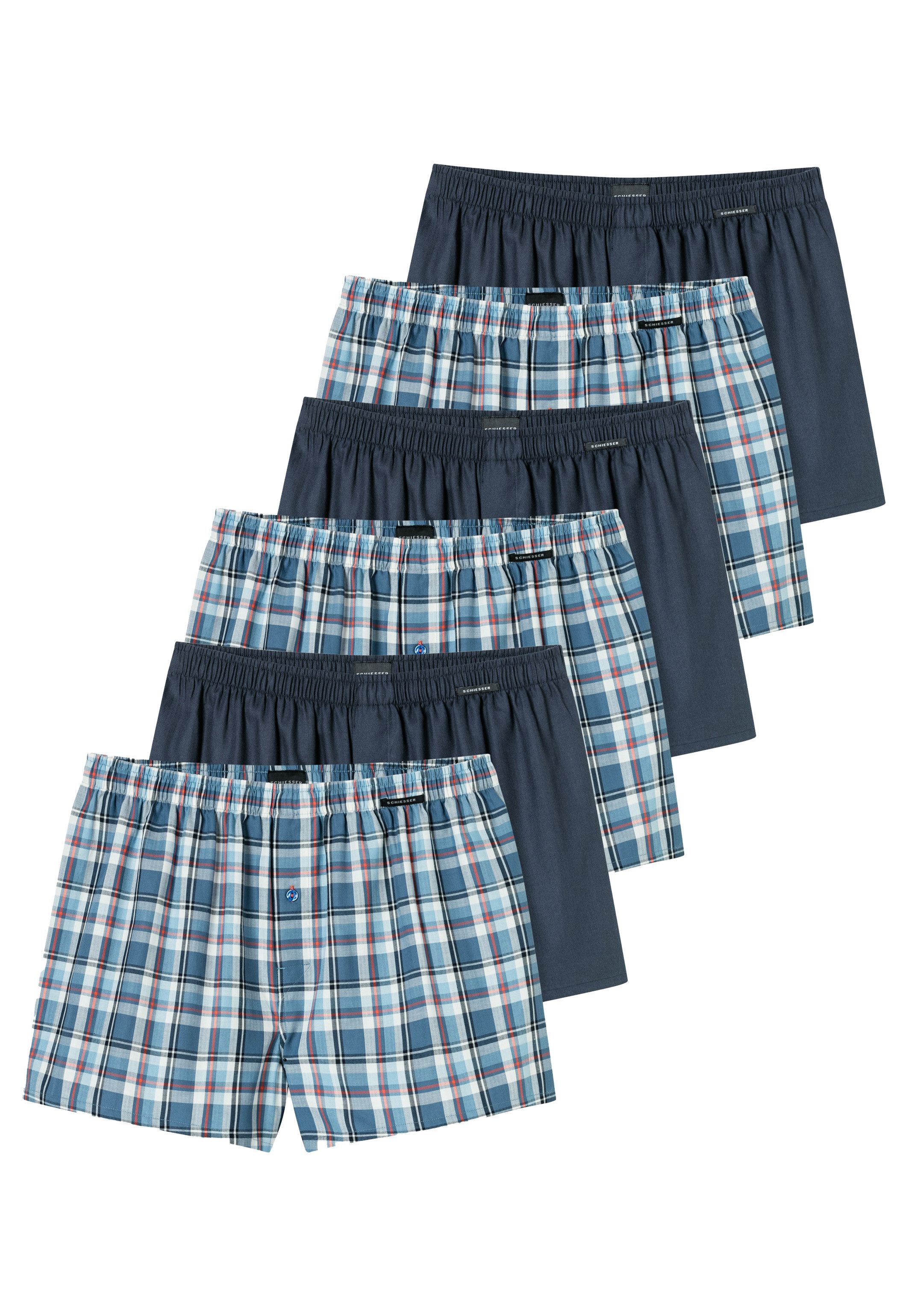Schiesser Boxershorts 6er Pack Web (Spar-Set, günstig online kaufen
