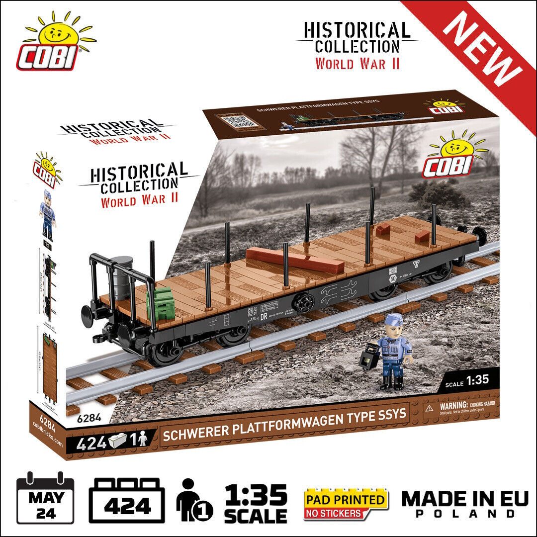 COBI 6284 Schwerer Plattformwagen Typ SSYS Spielbausteine