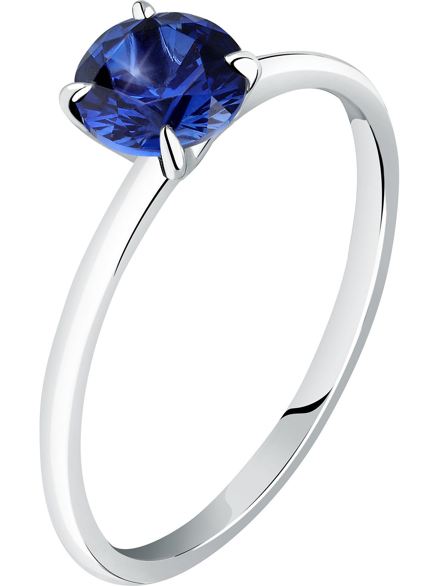 Live Diamond Diamantring, Saphir (synthetisch), Lab Grown