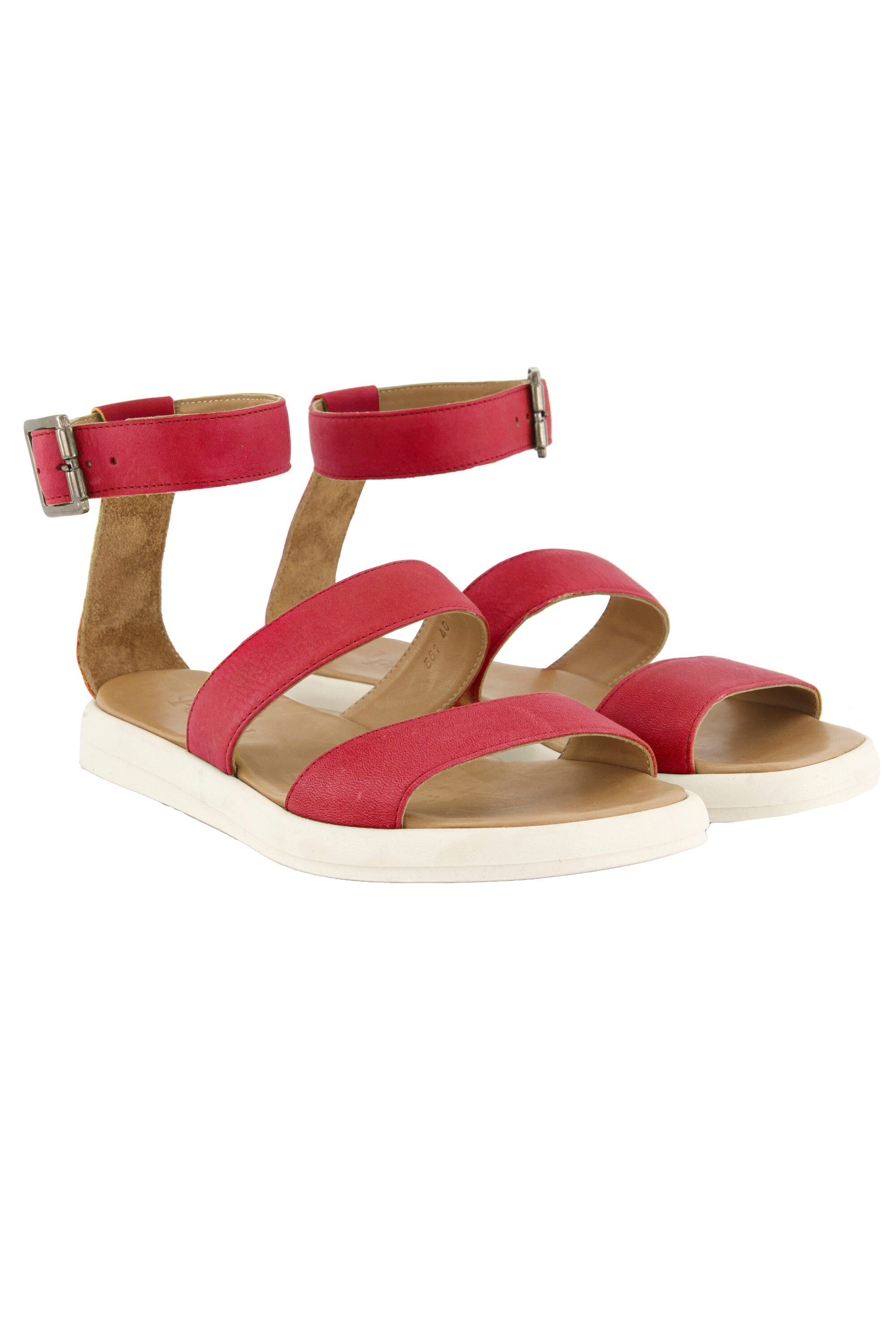 Ulla Popken Leder-Sandalen Nappaleder Fesselriemen Weite günstig online kaufen