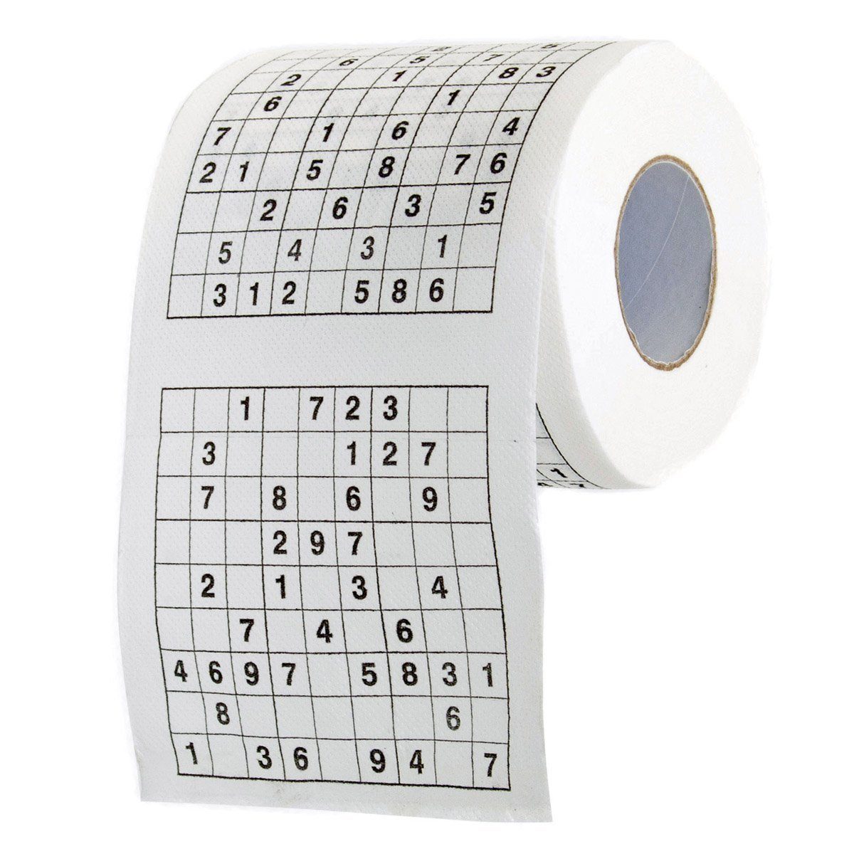 Goods+Gadgets Papierdekoration Sudoku Klopapier, Sudoko Rätsel Fun Toilettenpapier