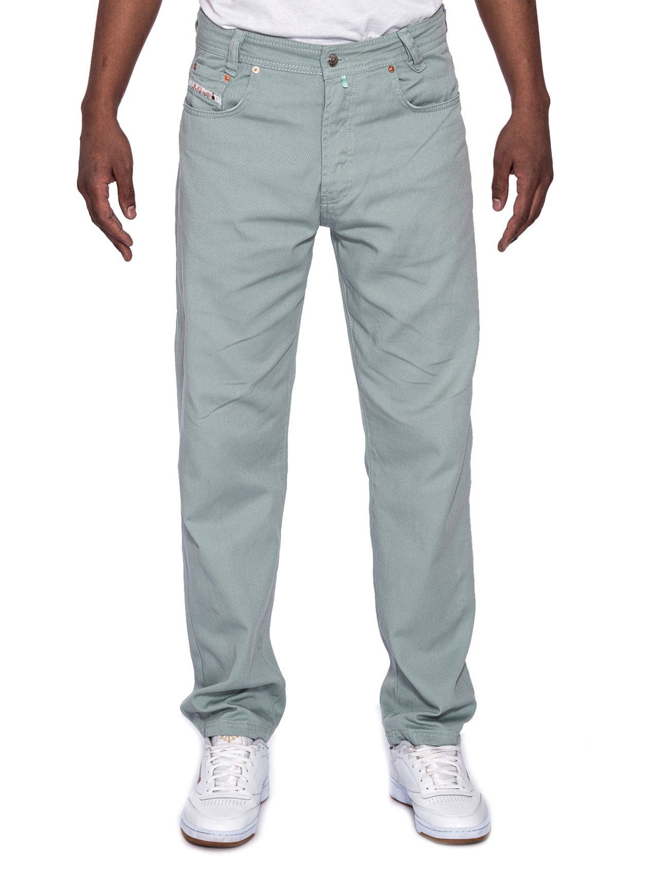 PICALDI Jeans Tapered-fit-Jeans Zicco 472 Gabardine Loose Fit, Relaxed Fit, Sommerhose, Freizeithose Turquoise