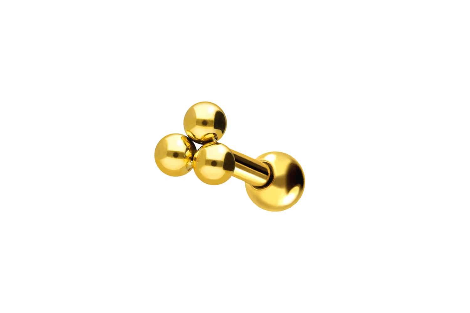 PIERCINGLINE Piercing-Set Chirurgenstahl Ohrpiercing 3 KUGELN günstig online kaufen