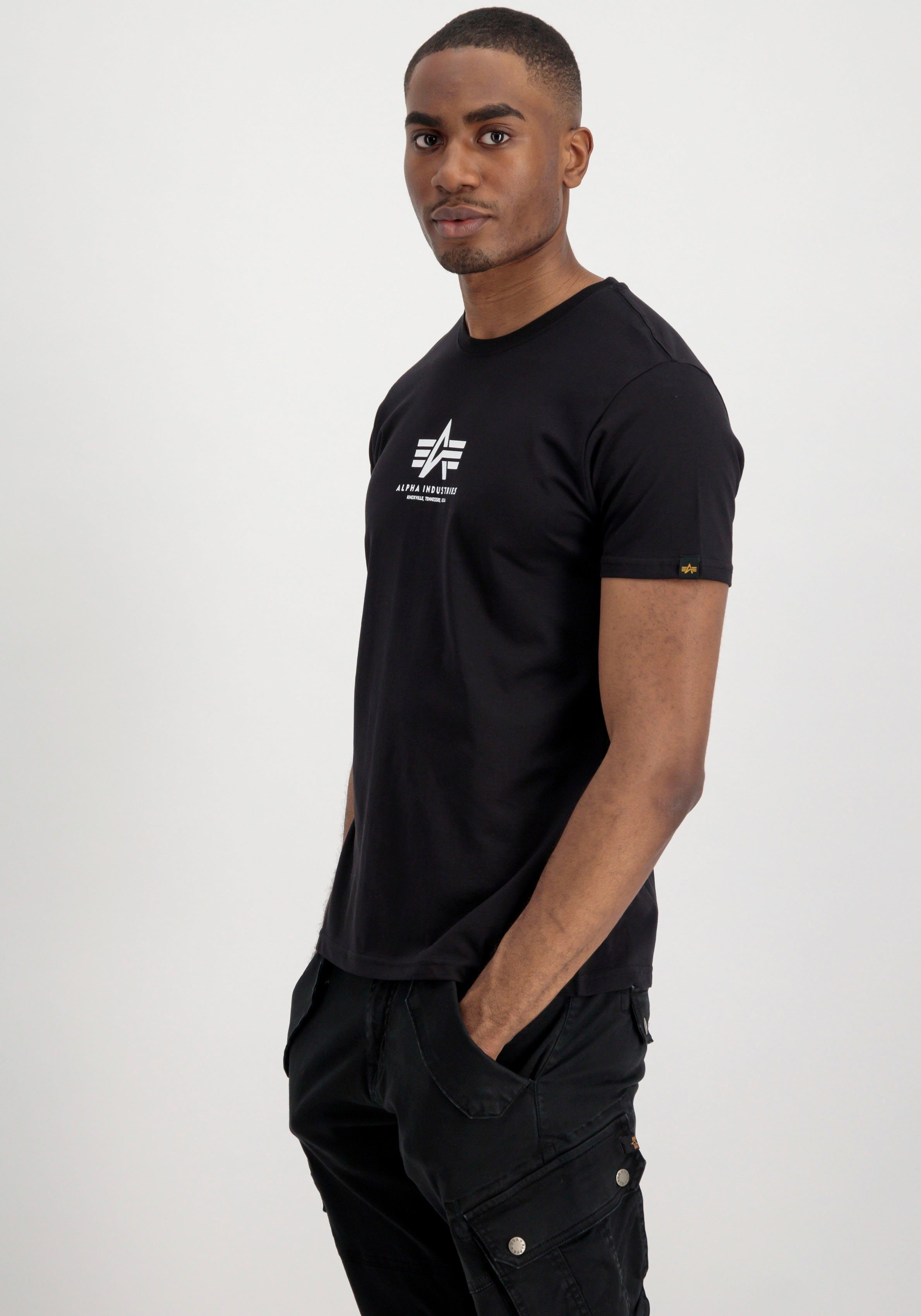 ML Industries Basic Rundhalsshirt black T Alpha