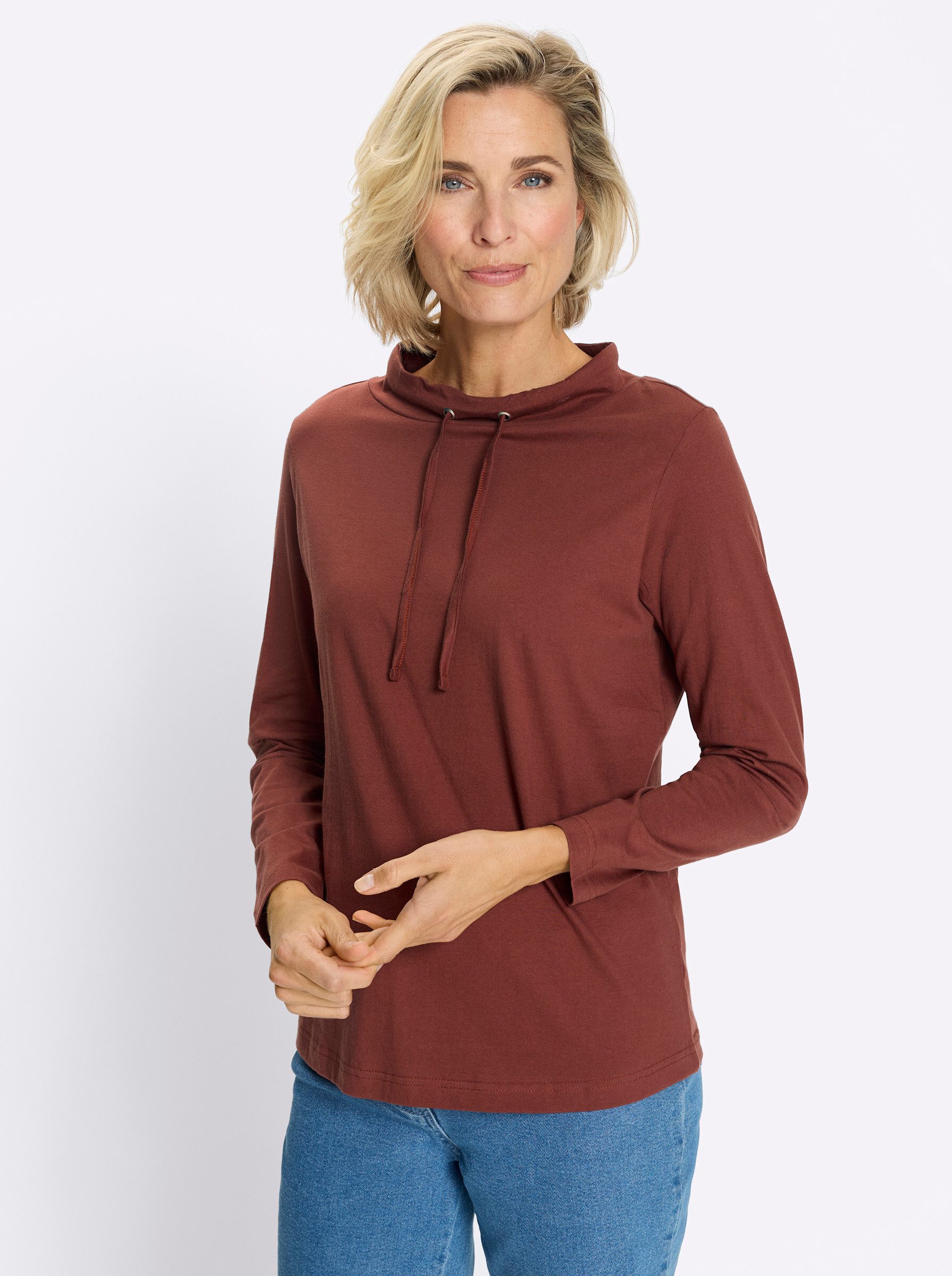 Sieh an! T-Shirt Langarm-Shirt Langarm