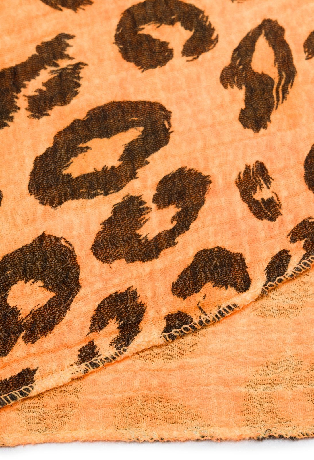 styleBREAKER Dreieckstuch Musselin Dreiecktuch Leoparden Print, günstig online kaufen