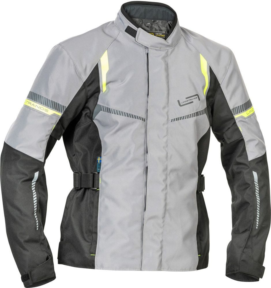 Lindstrands Motorradjacke Textile Jacket Backafall Grey/Black
