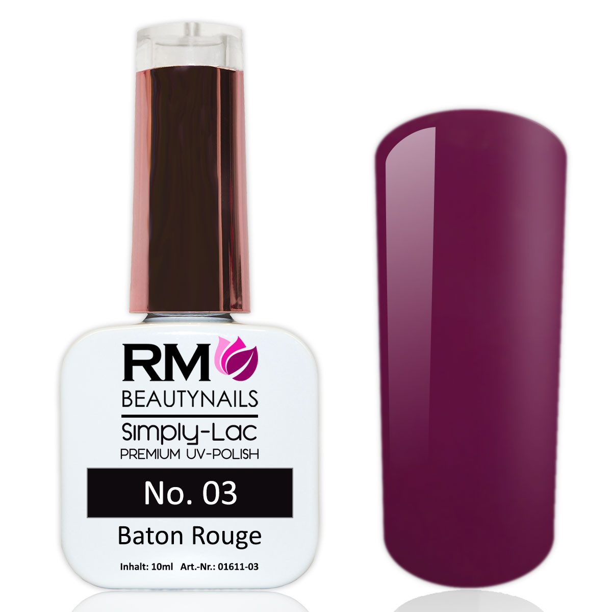 RM Beautynails UV-Nagellack Simply Lac Premium UV-Nagellack UV-Polish 10ml Gellack Shellac, Haltbarkeit bis zu drei Wochen / Hybrid-Lack