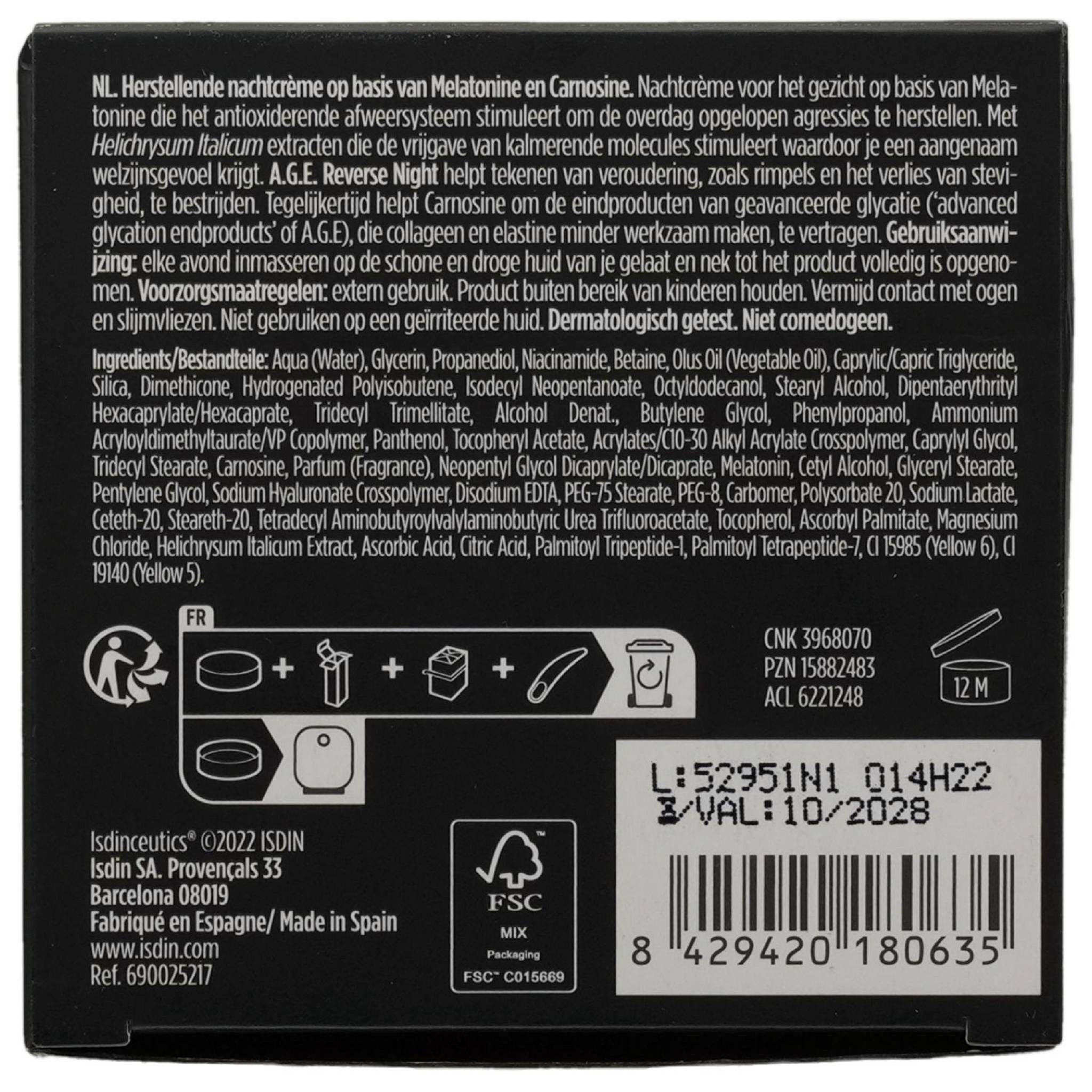 Isdin Nachtcreme ISDIN ISDINCEUTICS A.G.E.Reverse night Creme