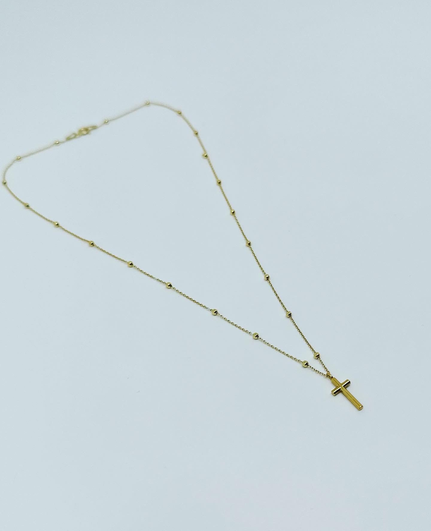 nhaos Kette mit Anhänger Damen Halskette mit Kreuzanhänger, 18 Karat vergol günstig online kaufen