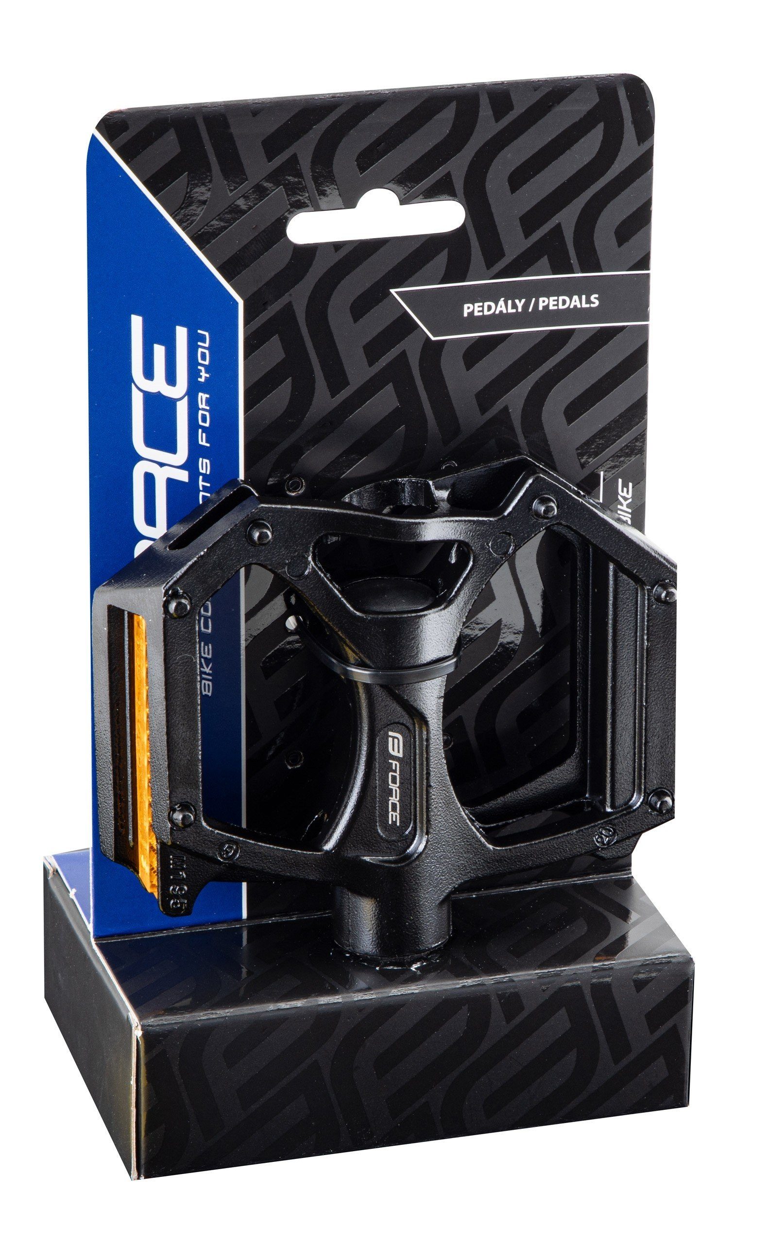 FORCE Fahrradpedale Force Alu Pedale BMX mit Pins und Kugelgelagert Achse aus Cr-Mo