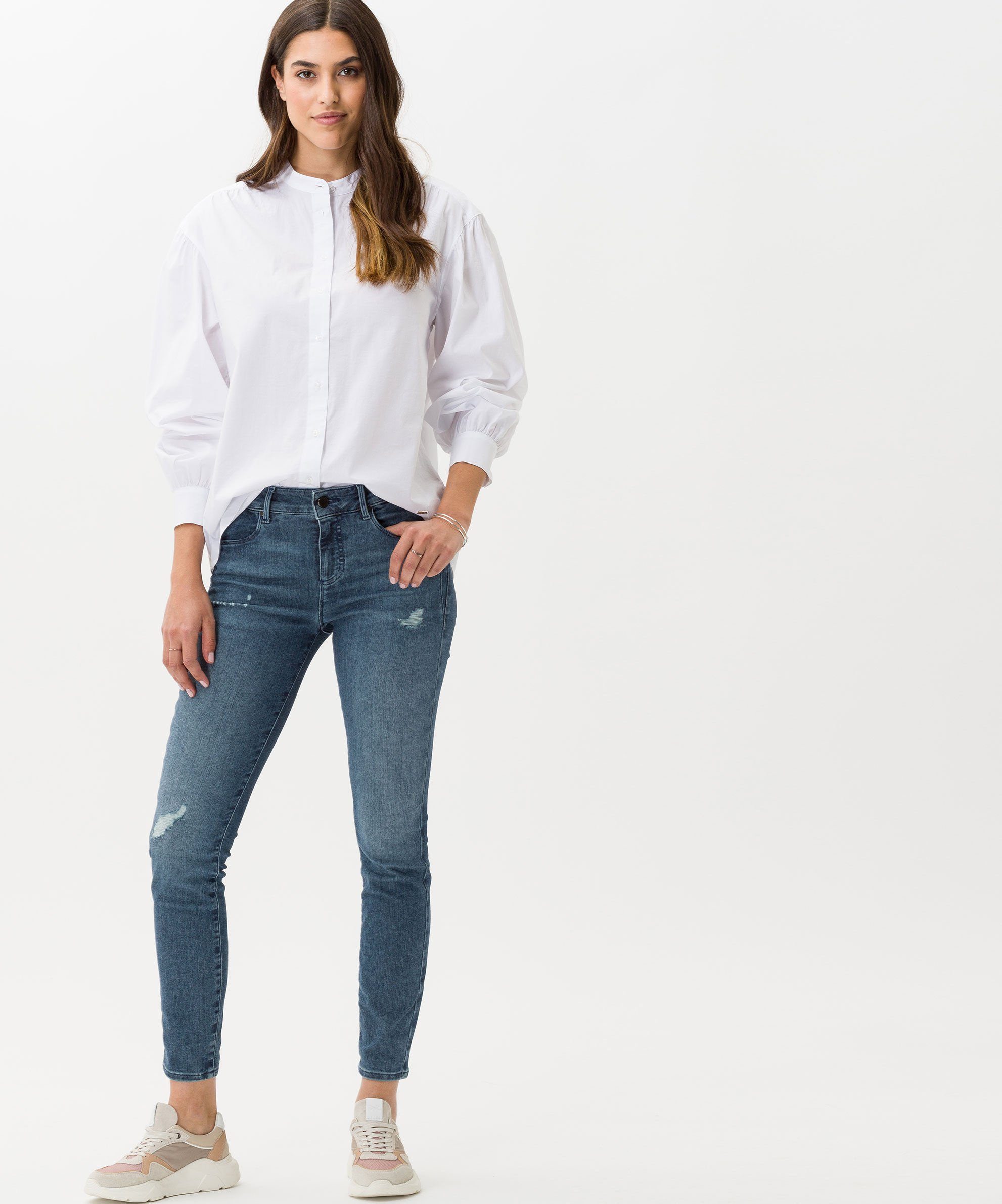 Brax Klassische Bluse Bluse mit raffinierten Details