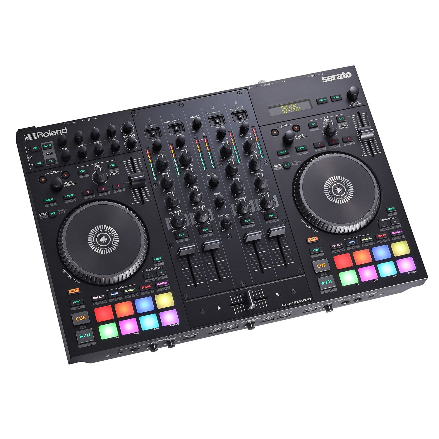 Roland Audio DJ Controller Roland DJ-707M Mobiler DJ-Controller, DJ-Performance-Controller
