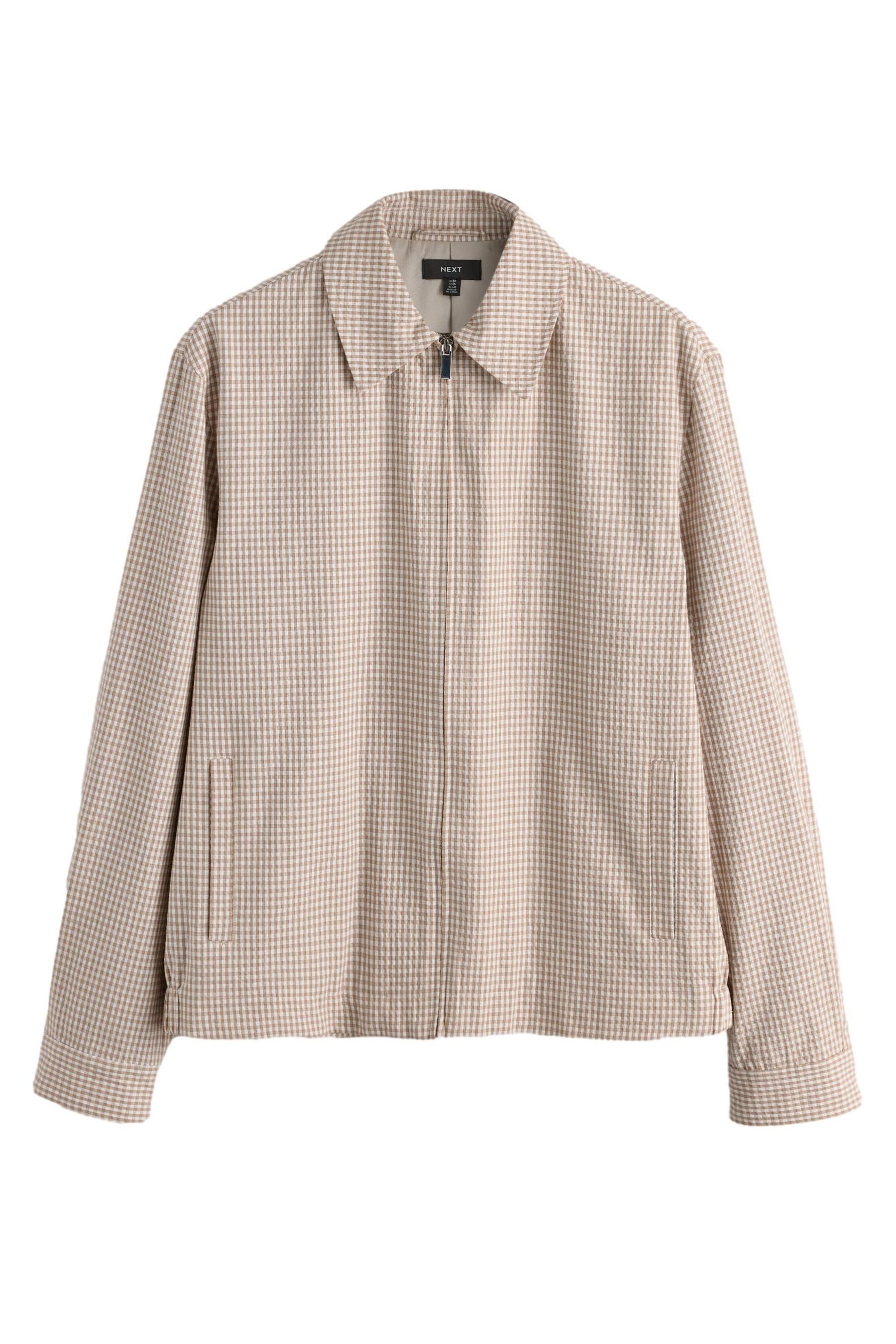 Hemdjacke Strukturierte Jacke mit Vichykaros, Reißverschluss
